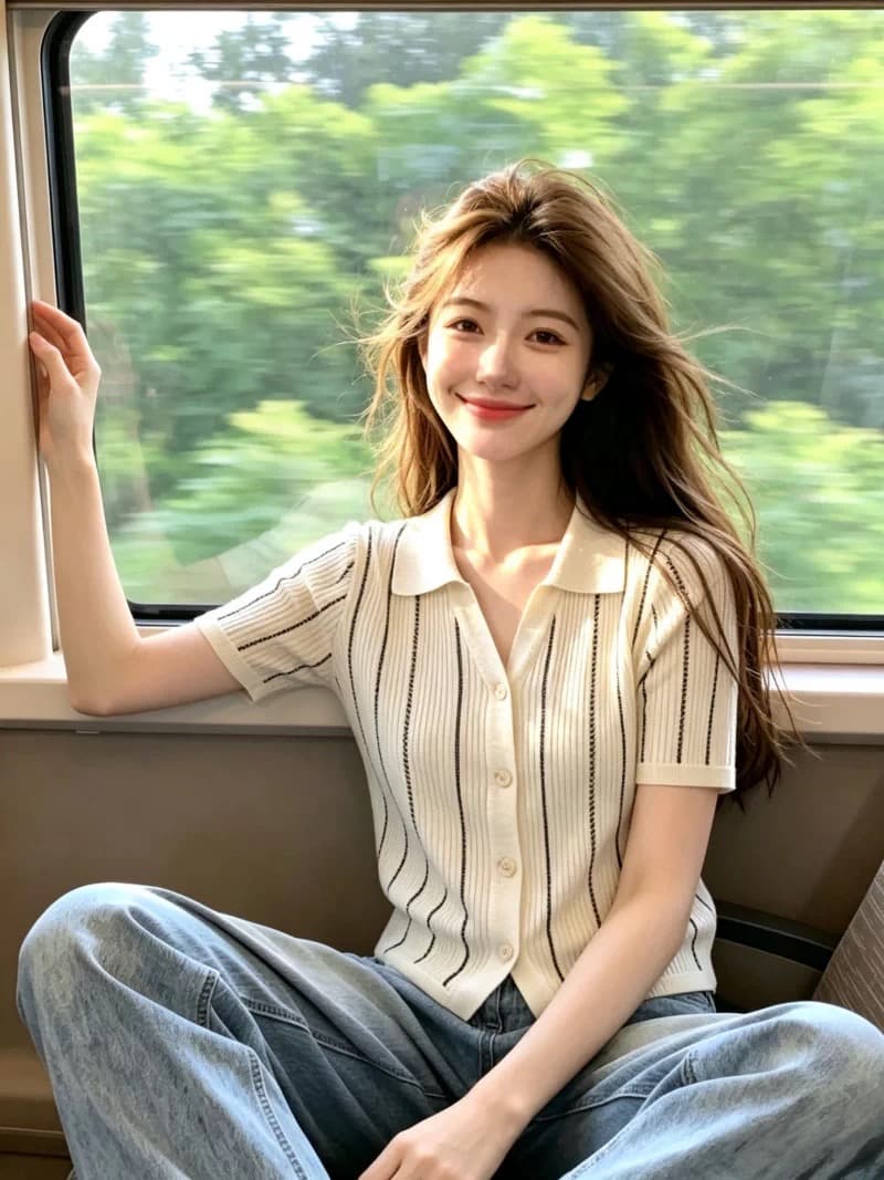 오래된 돈 바람 배색 세로 줄무늬 POLO 칼라 니트 조끼 여성 2026 여름 품격 몸매 가꾸기 슬림해 보이는 민소매 맨위 상세 이미지 4