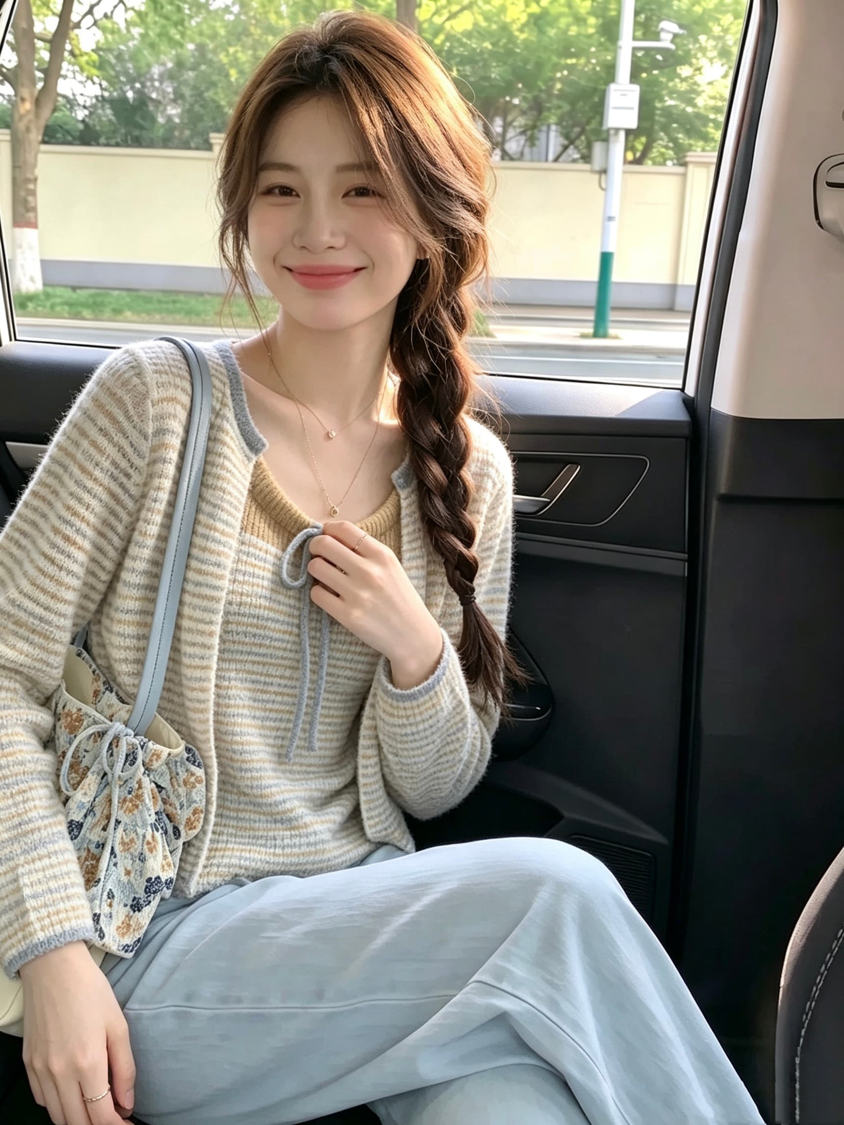 2026 새로운 부드러운 품격 니트 캐미솔 카디건 코트 투피스 세트 세트 여성 이미지 2