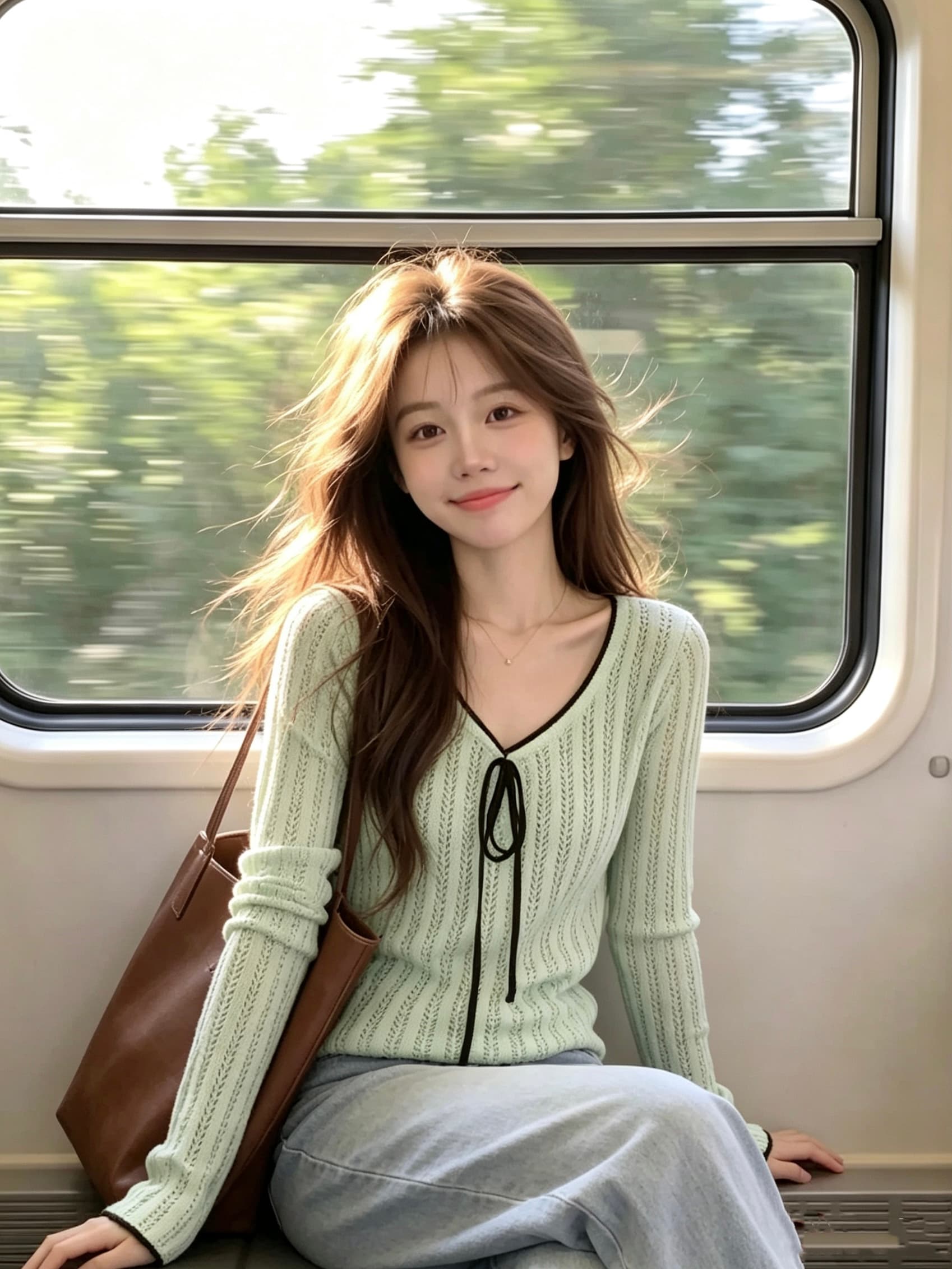 인사이드 가져 가라. 새로운 즐겨 찾기 2026 이른 가을 새로운 한 부서 프릴 배색 여성 나비 넥타이 디자인 홀로우 아웃 상세 이미지 3