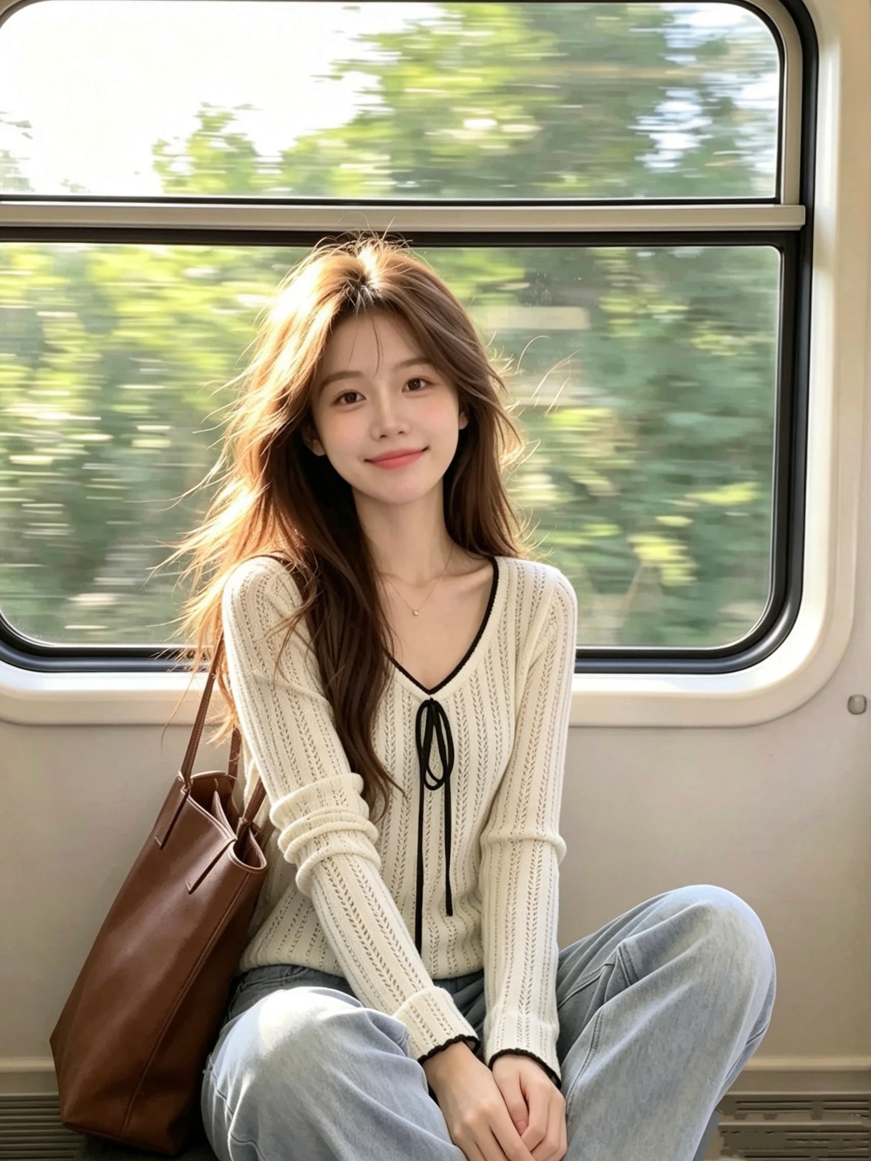 인사이드 가져 가라. 새로운 즐겨 찾기 2026 이른 가을 새로운 한 부서 프릴 배색 여성 나비 넥타이 디자인 홀로우 아웃 상세 이미지 5
