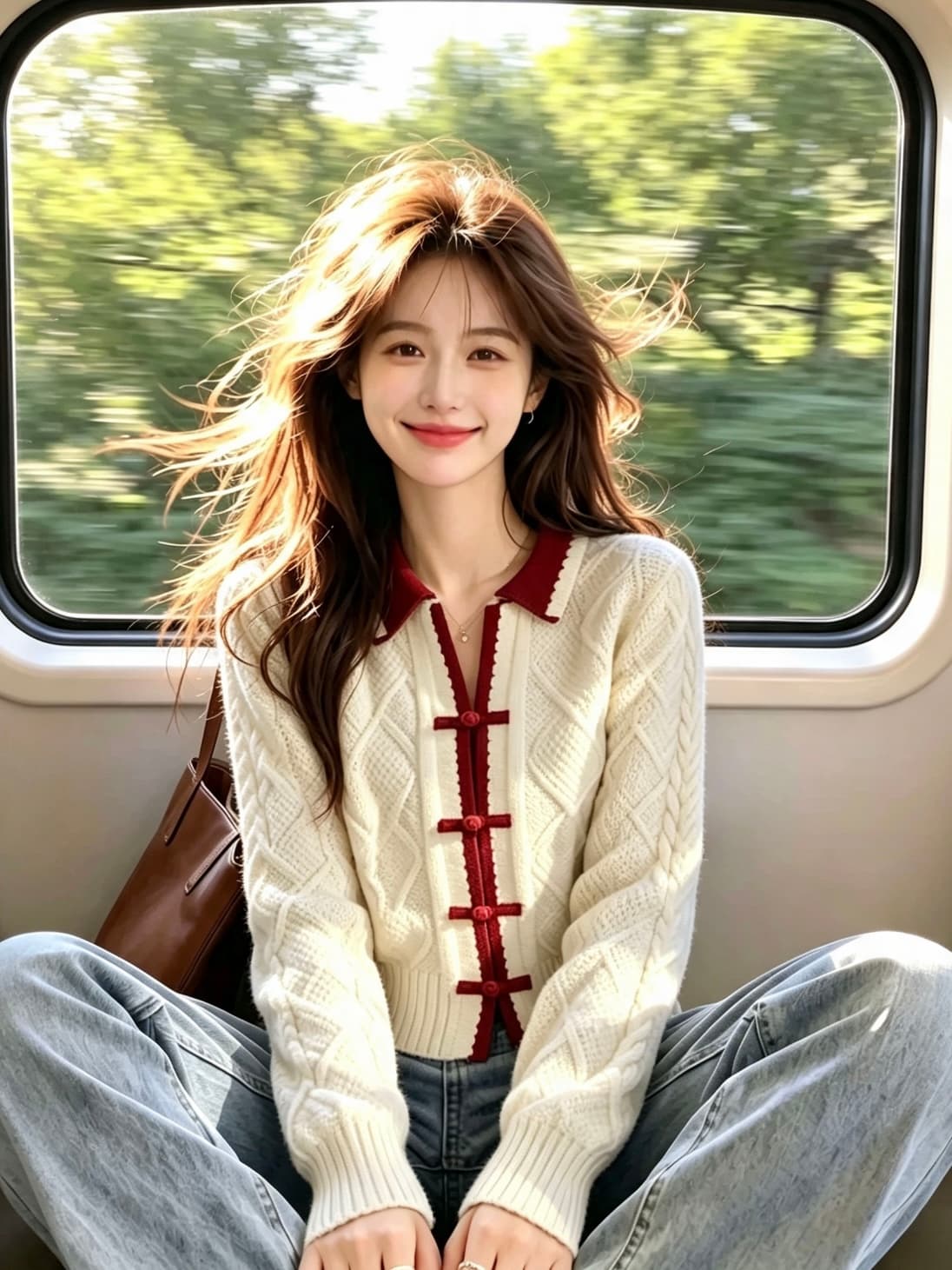 새로운 중식 국풍 패치워크 색상 니트 스웨터 스웨터 여자 2026 새로운 초기 가을 고급 센스 슈퍼 잘 생긴 맨위 상세 이미지 1
