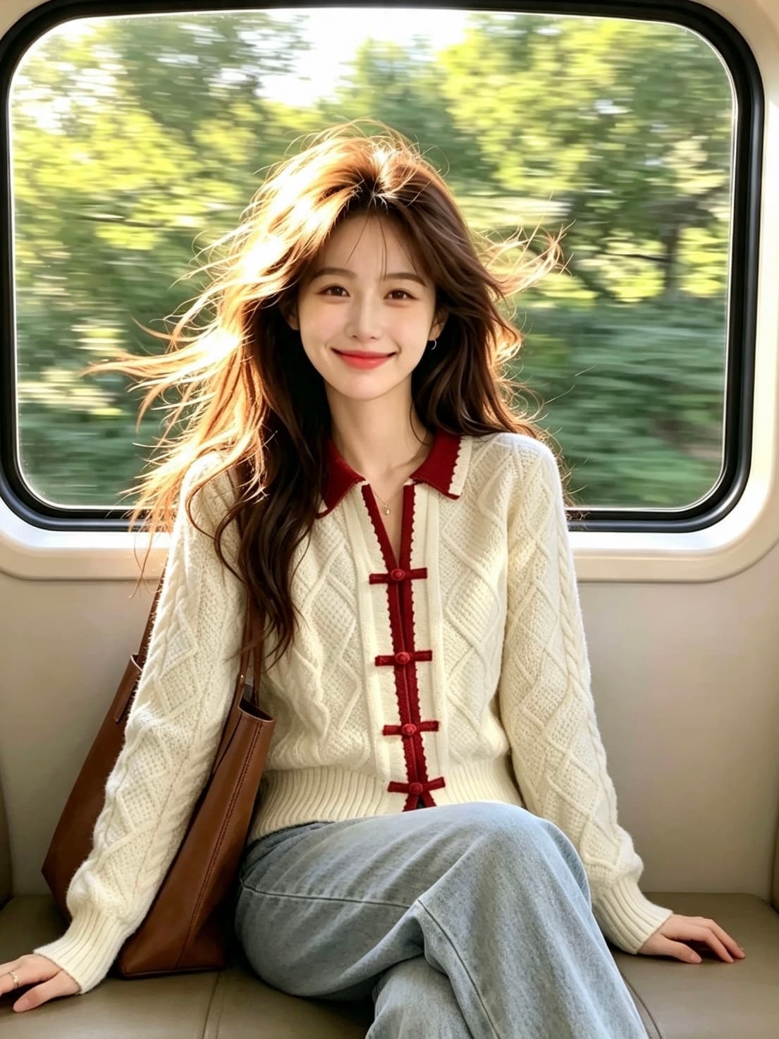 새로운 중식 국풍 패치워크 색상 니트 스웨터 스웨터 여자 2026 새로운 초기 가을 고급 센스 슈퍼 잘 생긴 맨위 상세 이미지 3