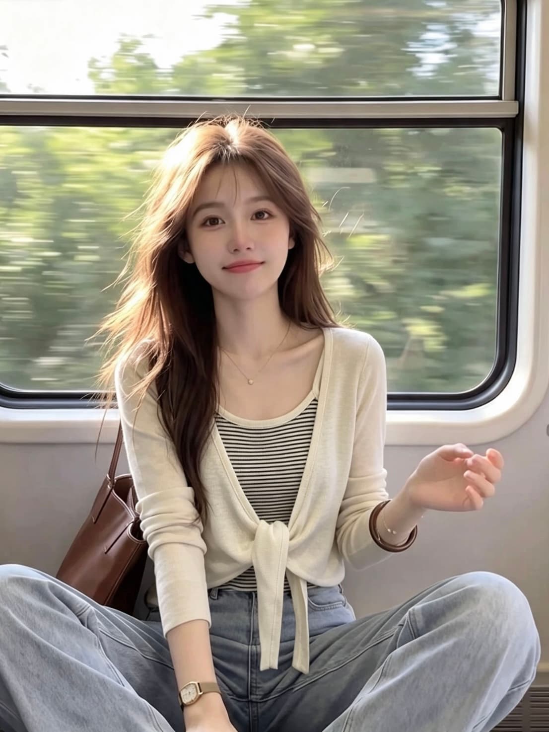 이른 가을 2026 한 부서 슬림해 보이는 품격 니트 오픈 가디건 투피스 조끼 세트 상세 이미지 2