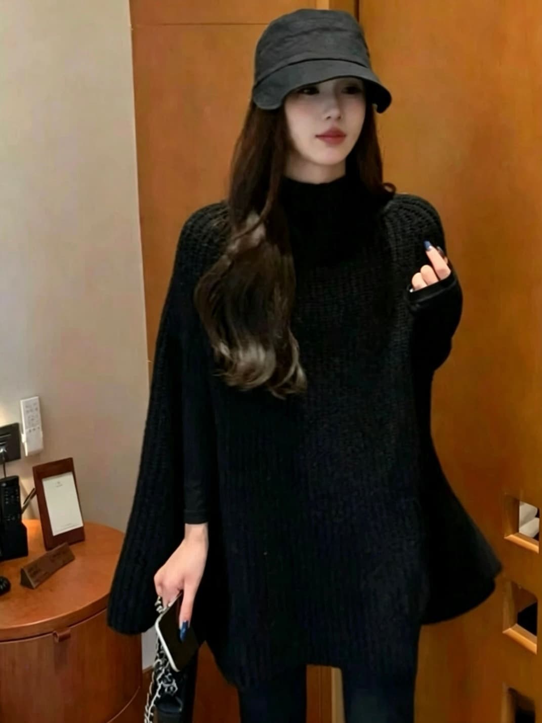 느긋한 바람 품격 터틀넥 숄 스웨터 여성 의류 2026 가을 겨울 새로운 로얄 자매 고급 아름다운 니트 스웨터 맨위 이미지 4