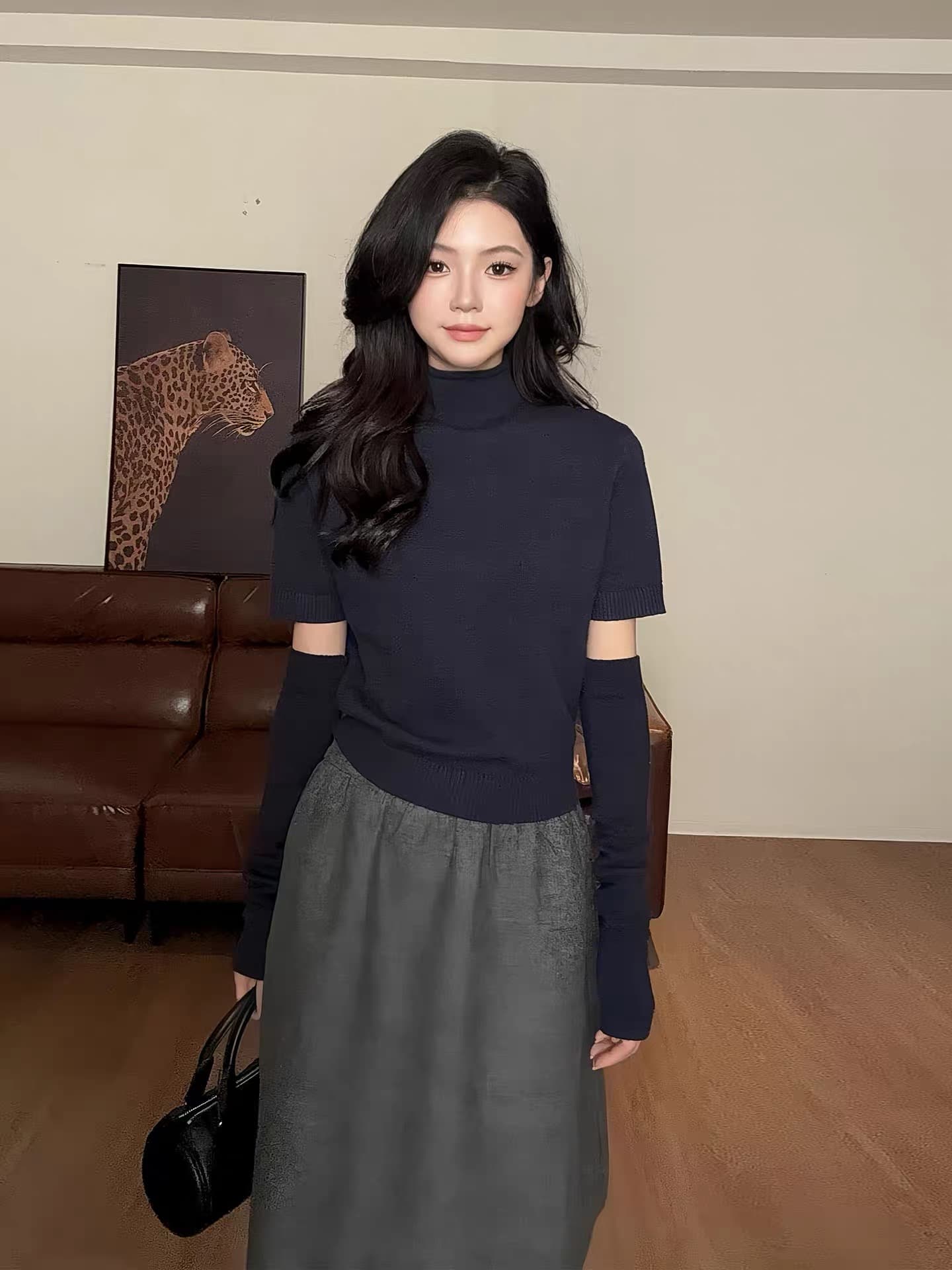 느긋한 바람 품격 터틀넥 몸매 가꾸기 니트 스웨터 여성 의류 2026 가을 겨울 새로운 핫걸 다용도 슬림해 보이는 스웨터 맨위 상세 이미지 6