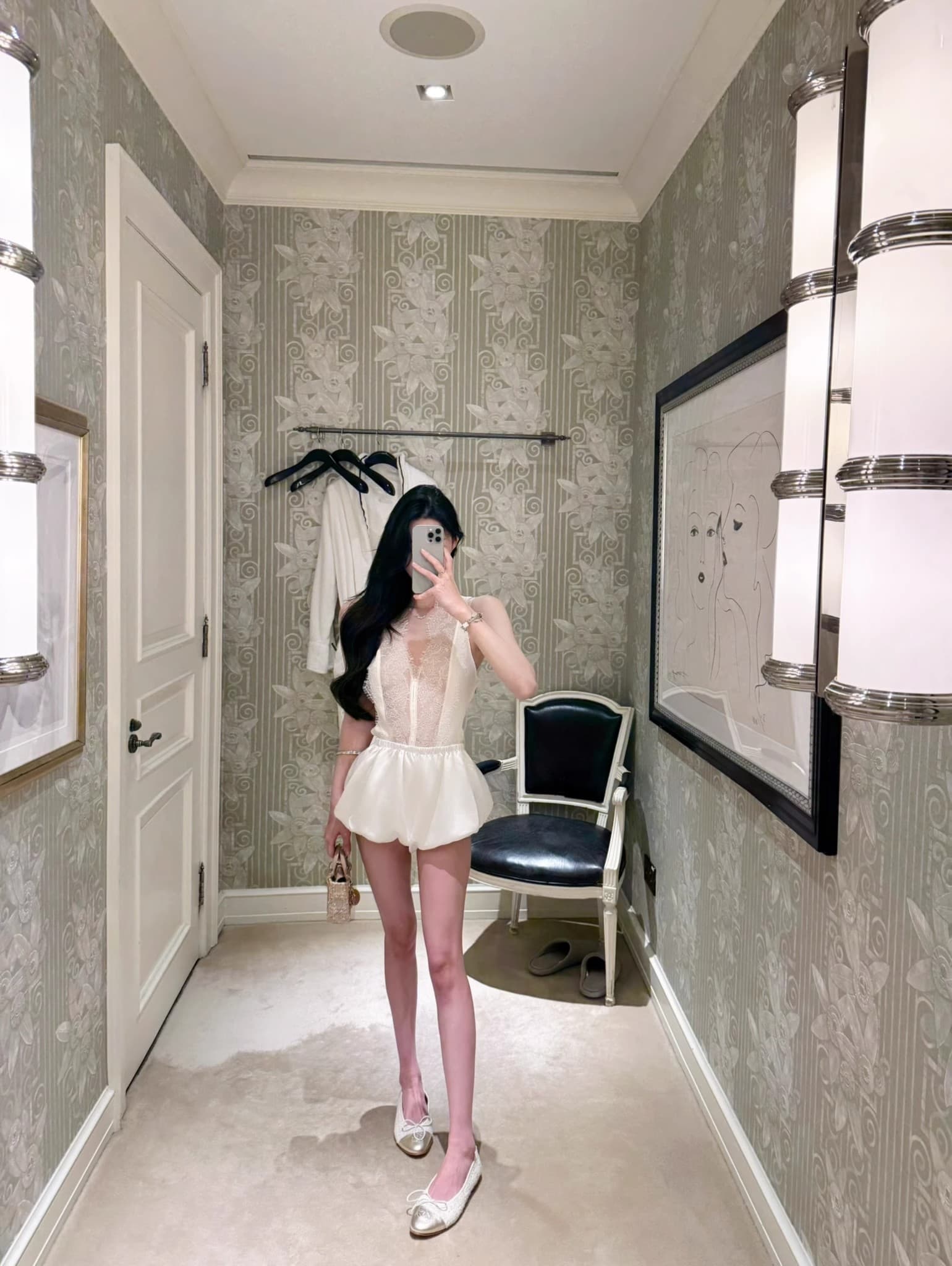향기로운 노래 레이스 섹시함 순수한 욕망 바람 3 차원 속눈썹 레이스 레이스 불규칙 V넥 여성 셔츠 상세 이미지 19