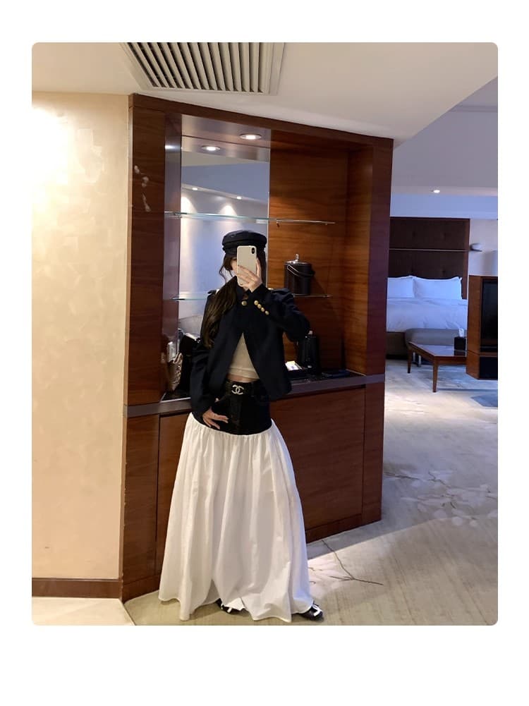 인터넷 그림 슬기로운 오래된 돈 하프 열기 단추 한 알 오래된 돈 쇼트 스타일 스탠드 칼라 여성 코트 가을 상세 이미지 3