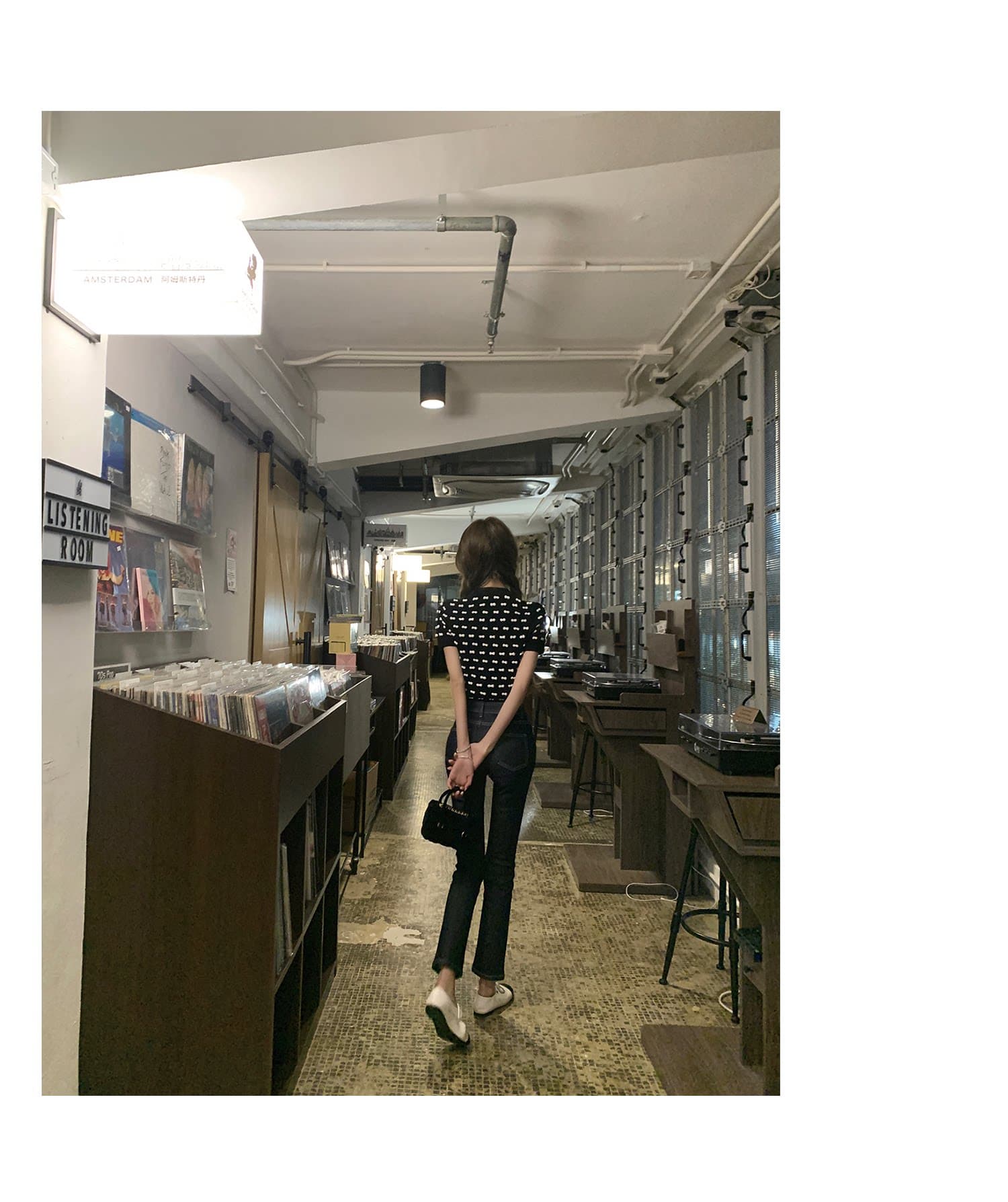 인터넷 그림 개인 소유 소녀 dolly 사설 서비스 시리즈 무거운 작업 나비 매듭 반팔 라운드 넥 스웨터 상세 이미지 9