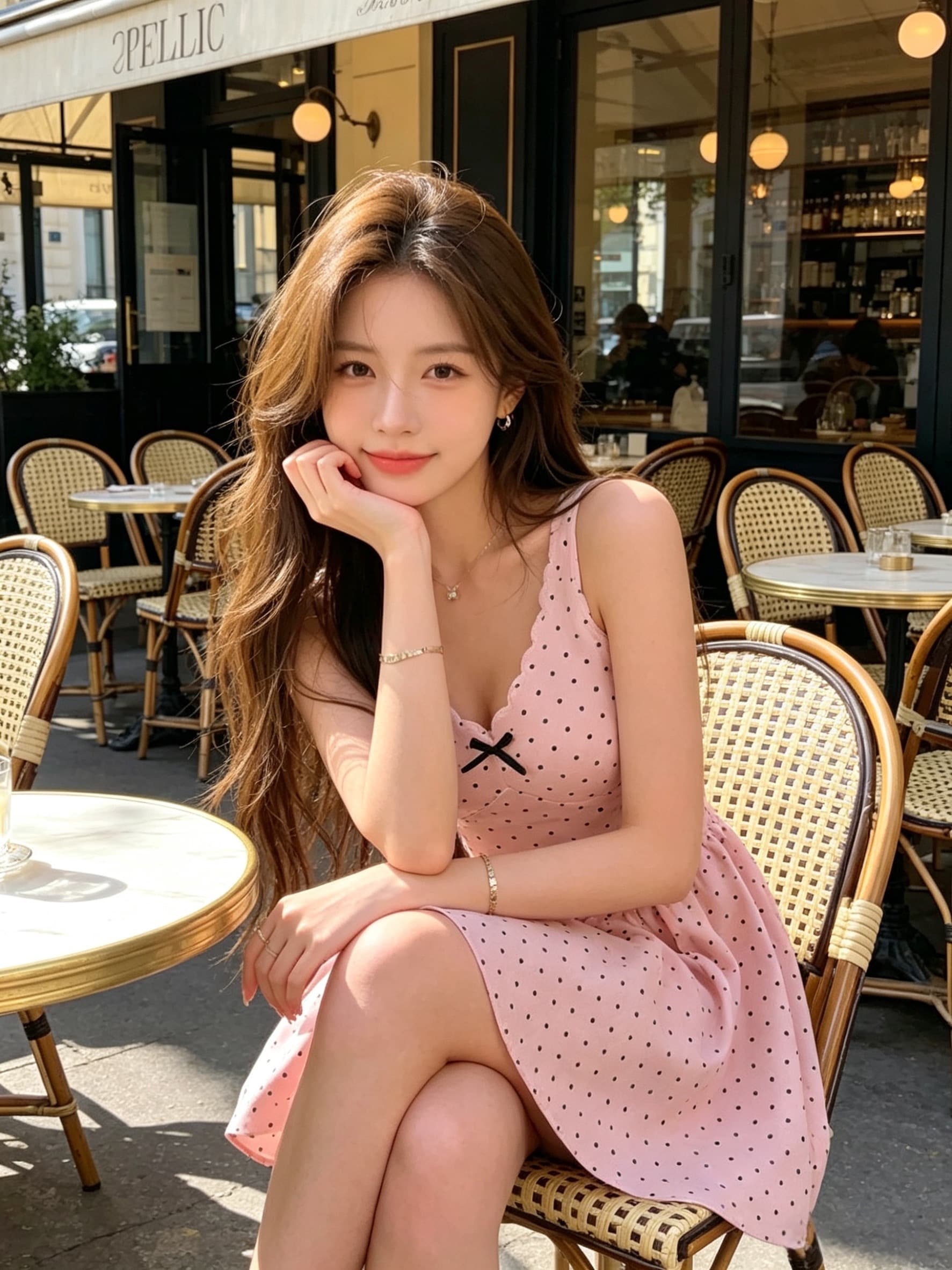 실사 정가 달콤한 꿈 전복 달콤함 연령 감소 도트 무늬 프린트 여성 드레스 여름 허리 수축 슬림해 보이는 미니 스커트 상세 이미지 6
