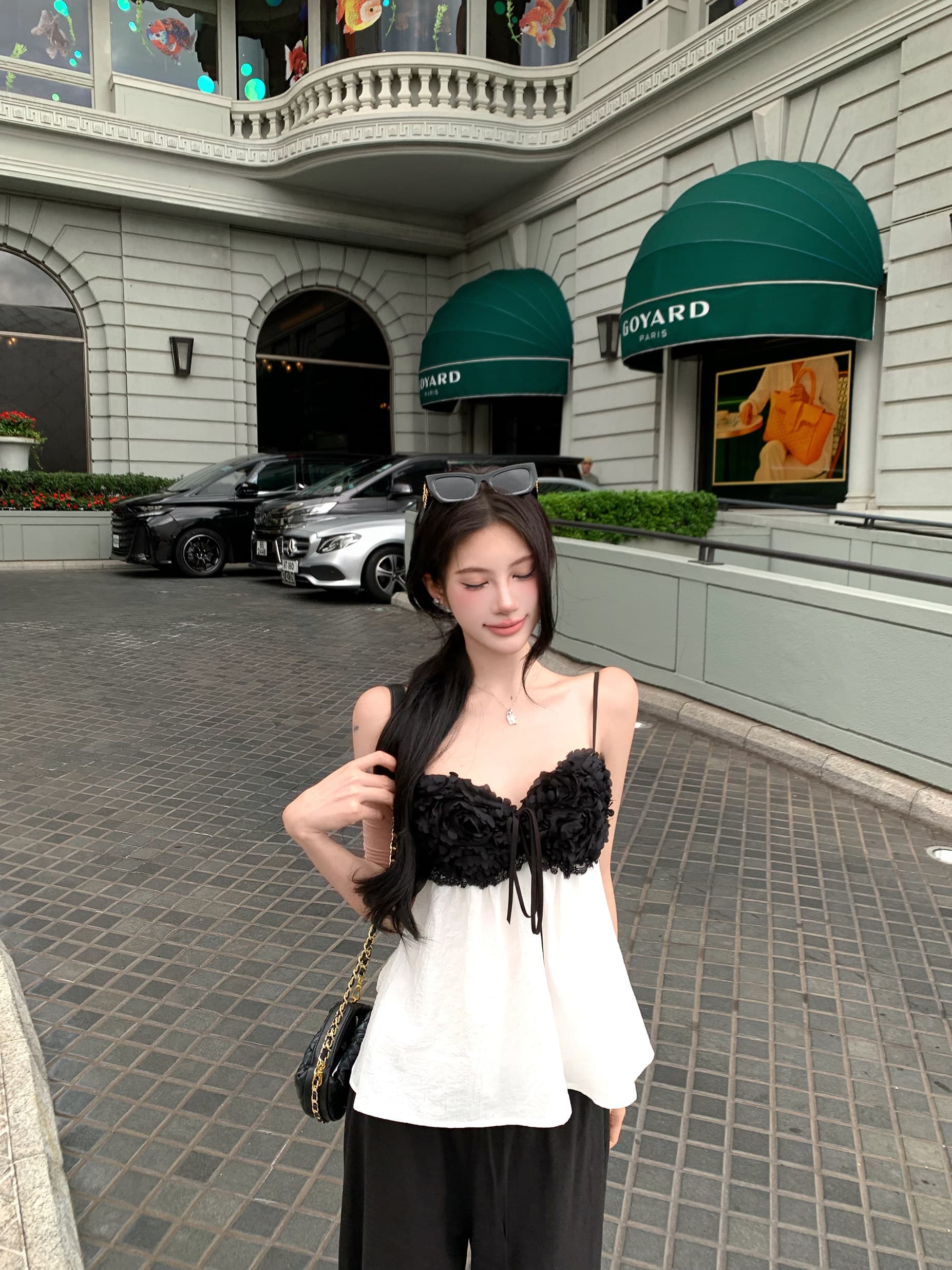 인터넷 그림 봄 여름 프랑스식 빛 럭셔리 달콤한 핫걸 3 차원 꽃 패치워크 맨위 이미지 3