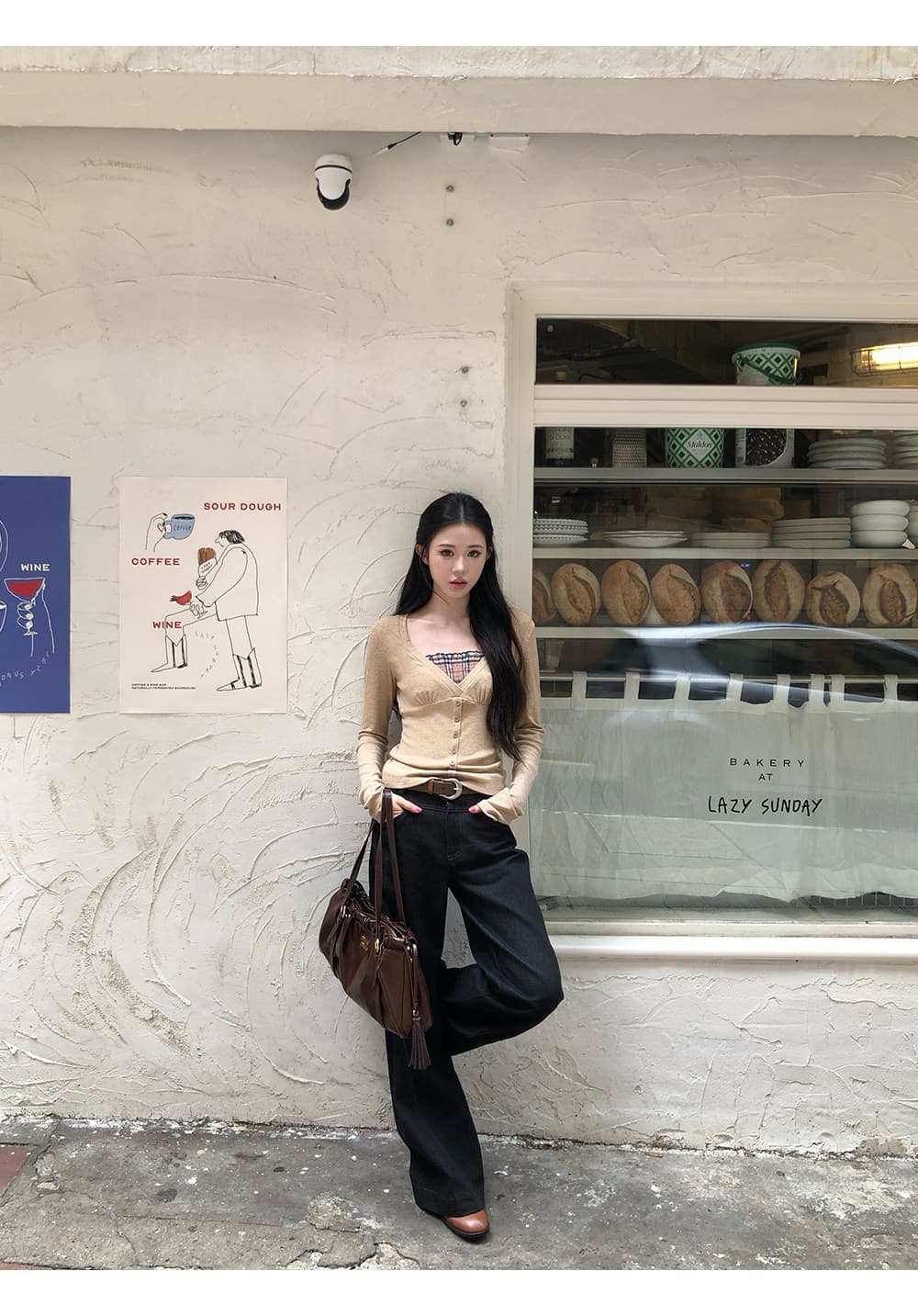 인사이드 가져 가라. 기본 셔츠 여성 가을 2026 새로운 긴팔 티셔츠 페이크 레이어드 튀김 거리 고유 한 아름다운 맨위 상세 이미지 16