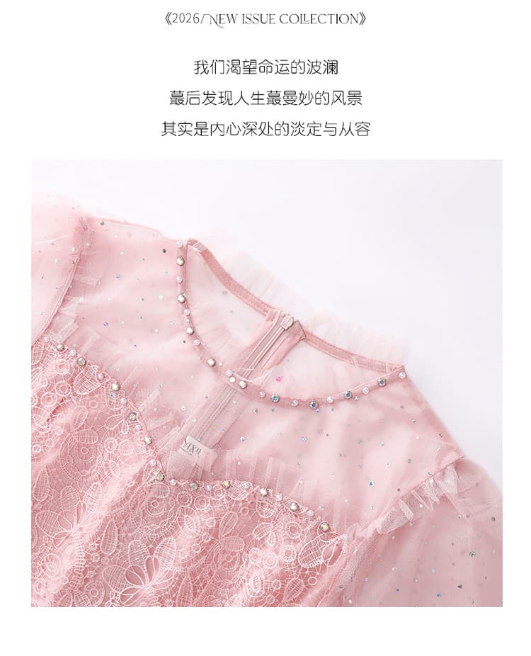 빛 럭셔리 무거운 작업 색상 훈련 비즈 박기 망사 마술 색상 스팽글 허리 수축 품격 드레스 상세 이미지 4