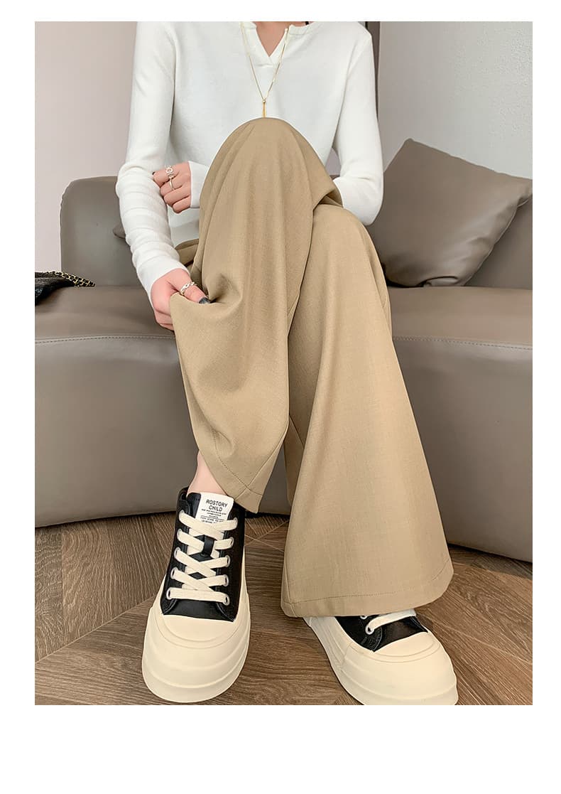 오래된 돈 바람 익스트림 제인 레트로 금속 와이드 벨트 카키 색 바지 캐주얼 슬랙스 루즈핏 스트레이트 와이드 레깅스 바지 상세 이미지 15