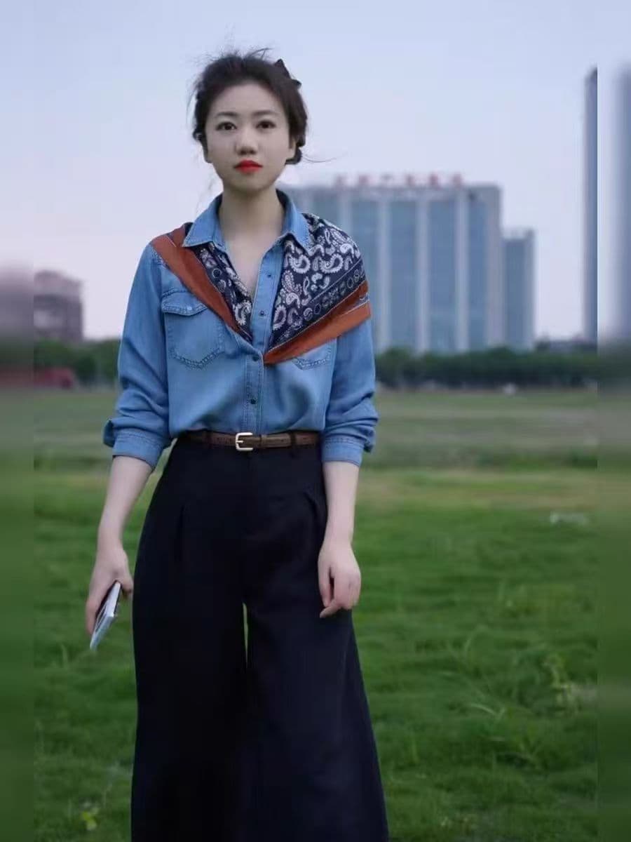 2026 봄 여름 새로운 프랑스식 사소한 고급 센스 빛 직장 출퇴근 착용 가져 가라. 긴팔 여성 셔츠 여름 맨위 얇은 스타일 상세 이미지 3