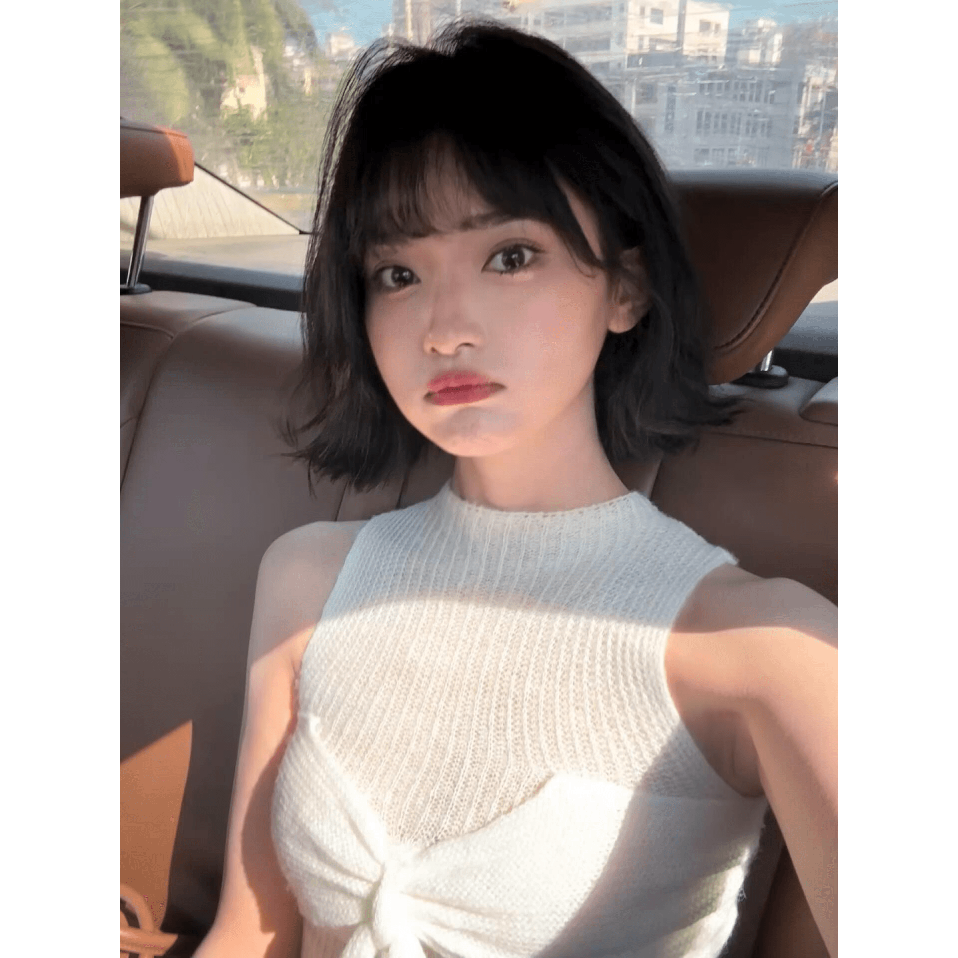 하트 비트 폭풍 명중 디자인 센스 나비 매듭 얇은 니트 캐미솔 작은 대중 핫걸 맨위 이미지 5