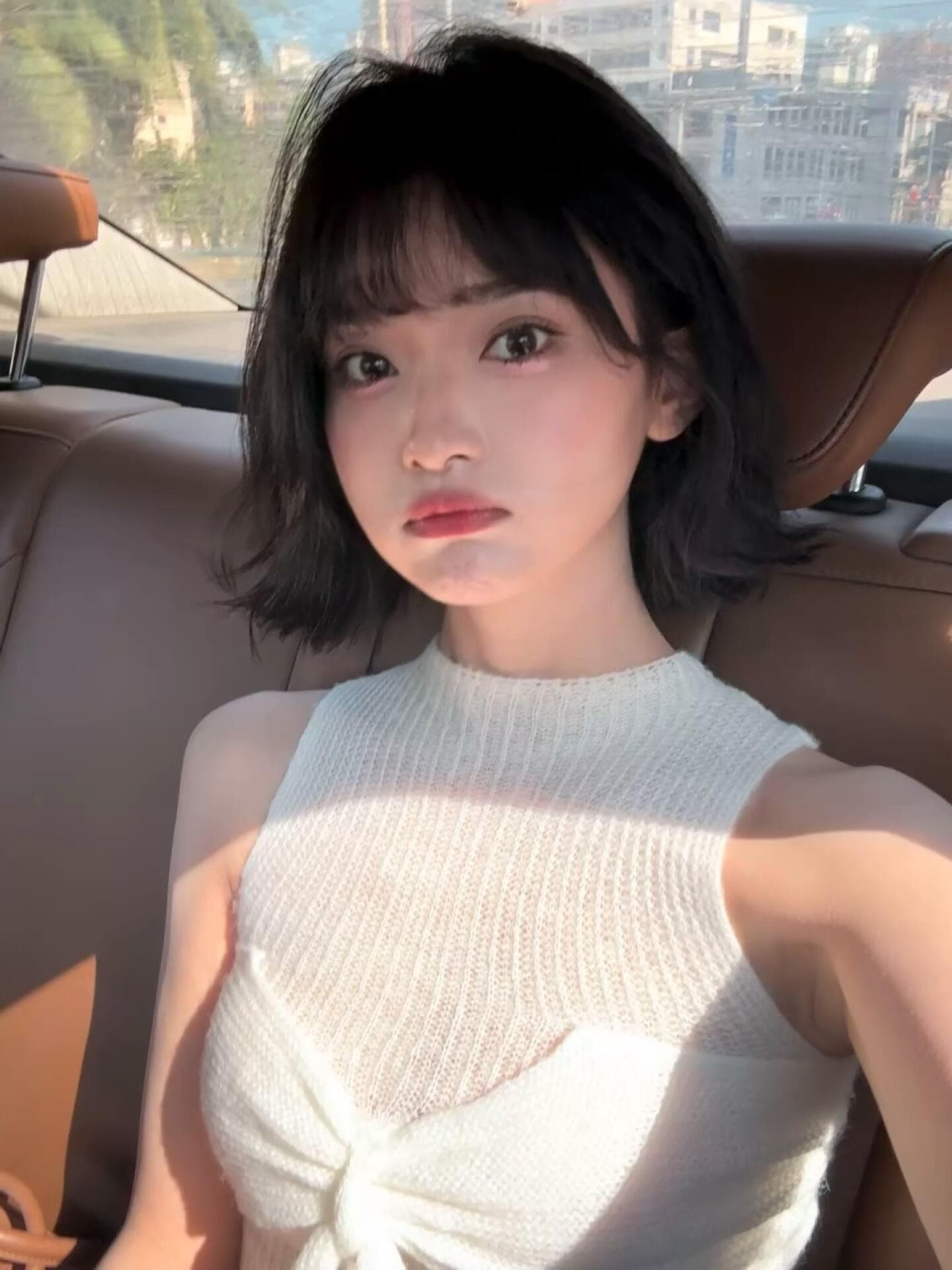 하트 비트 폭풍 명중 디자인 센스 나비 매듭 얇은 니트 캐미솔 작은 대중 핫걸 맨위 상세 이미지 5