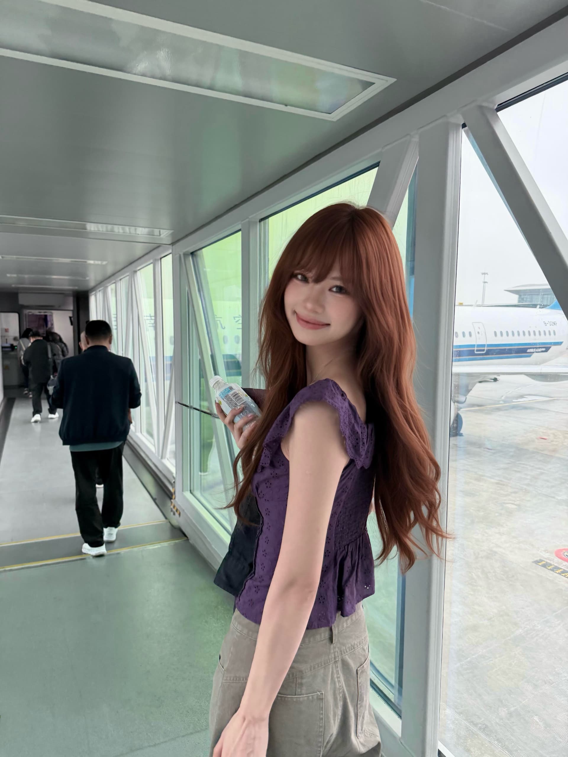 방콕 보라색 조정 여름 오픈 가디건 프랑스식 프릴 몸매 가꾸기 셔츠 디자인 센스 작은 맨위 상세 이미지 2
