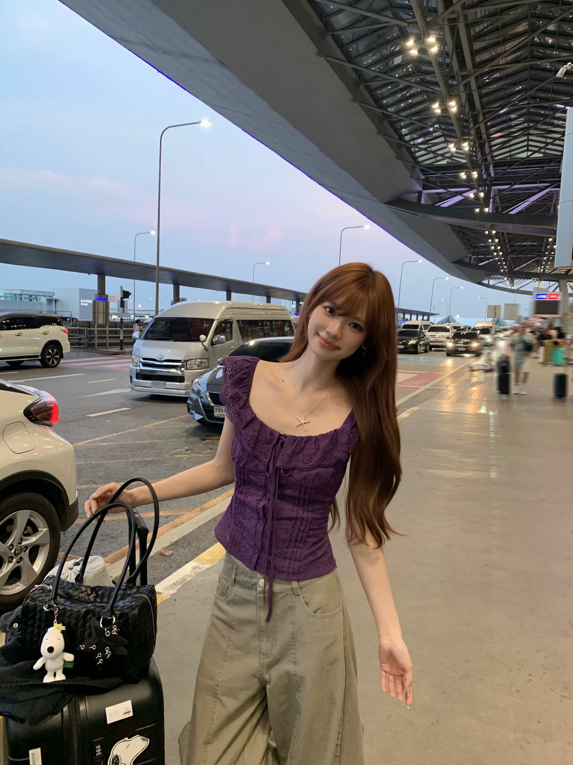 방콕 보라색 조정 여름 오픈 가디건 프랑스식 프릴 몸매 가꾸기 셔츠 디자인 센스 작은 맨위 상세 이미지 5