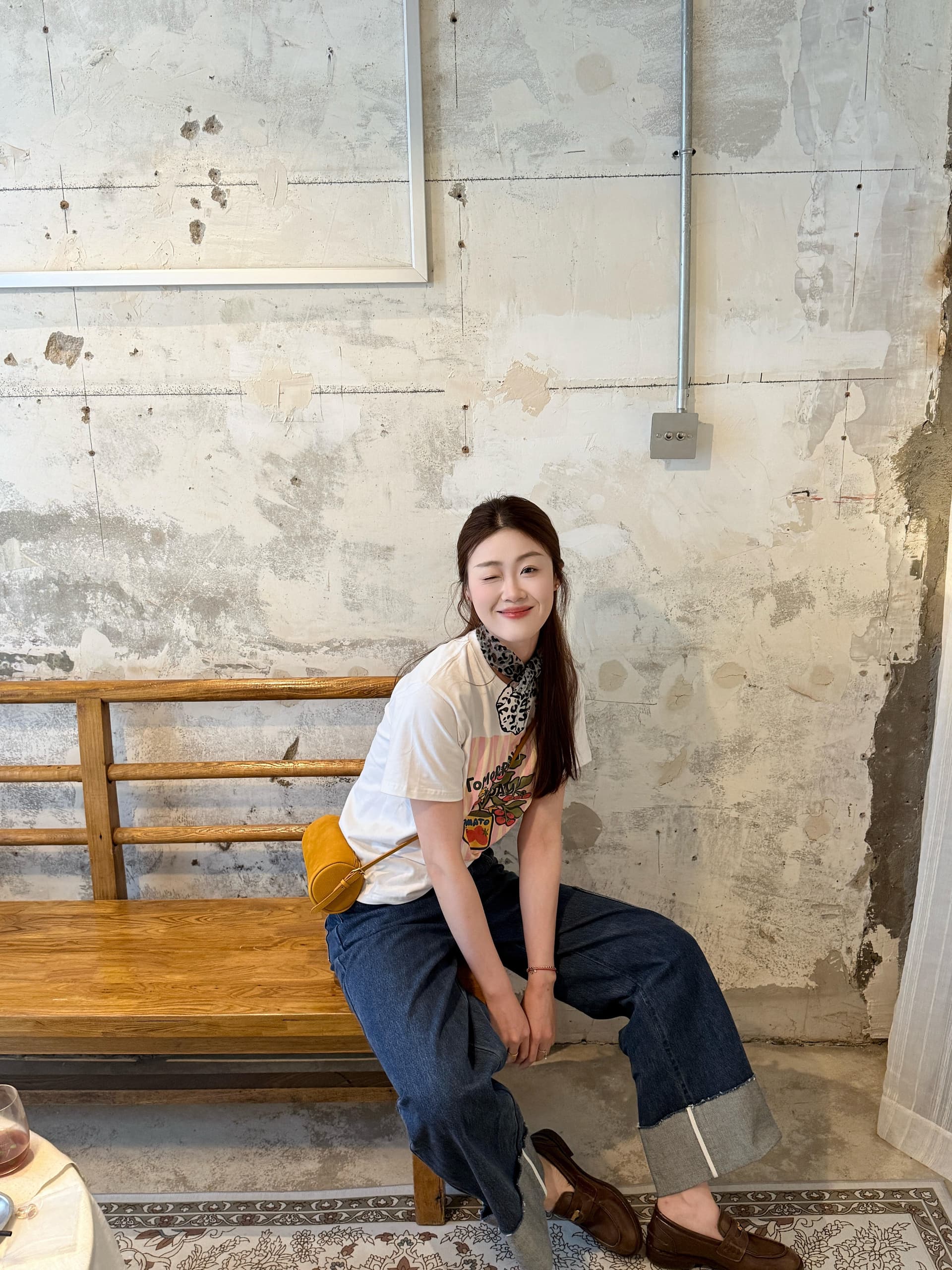 토마토 소녀 봄 여름 낭만주의 프린트 연삭 털 반팔 티셔츠 상세 이미지 7