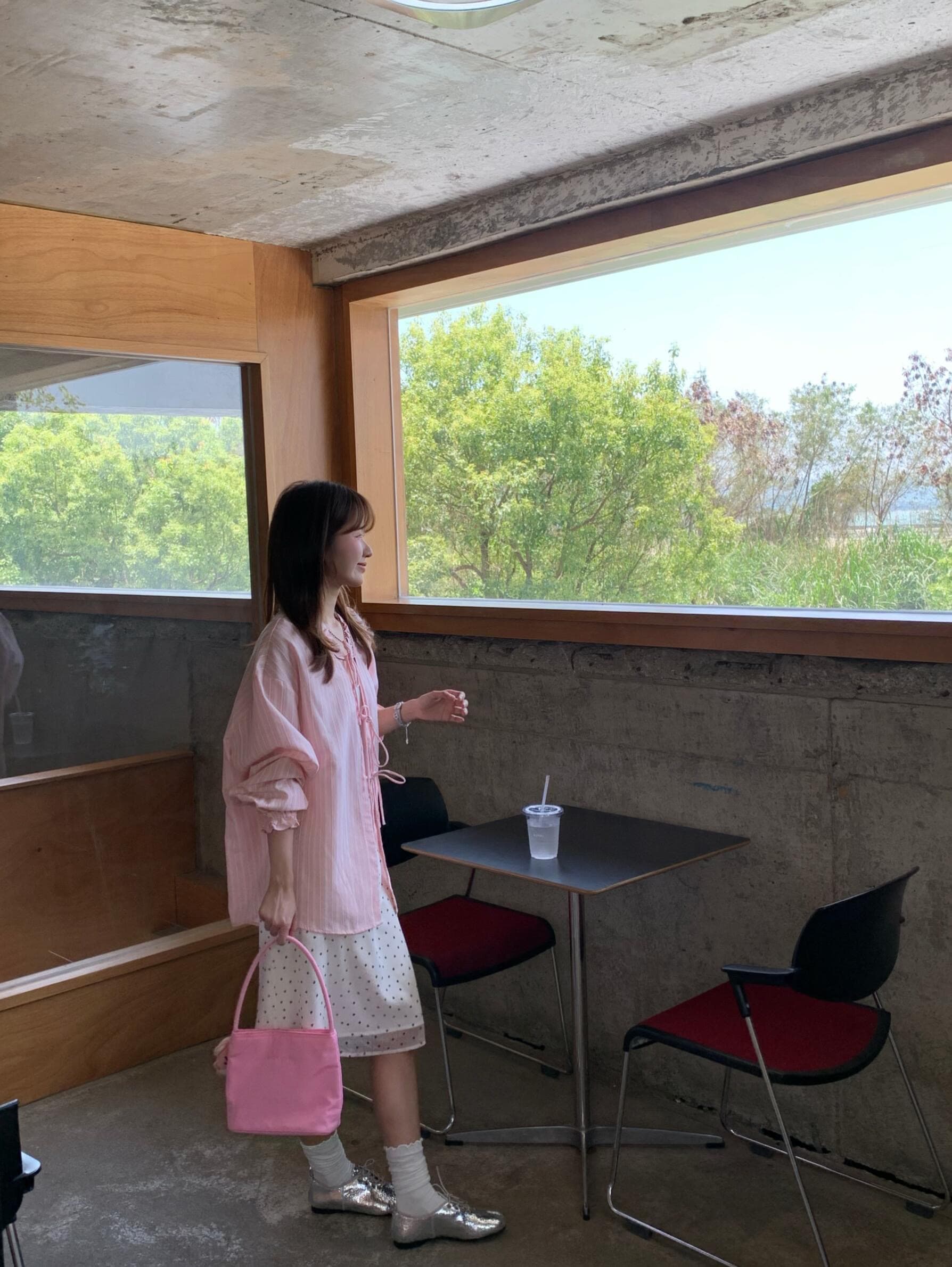 느긋한 바람 얇은 스타일 자외선 차단 셔츠 여성 코트 2026 새로운 스트라이프 프릴 레이스업 맨위 상세 이미지 10