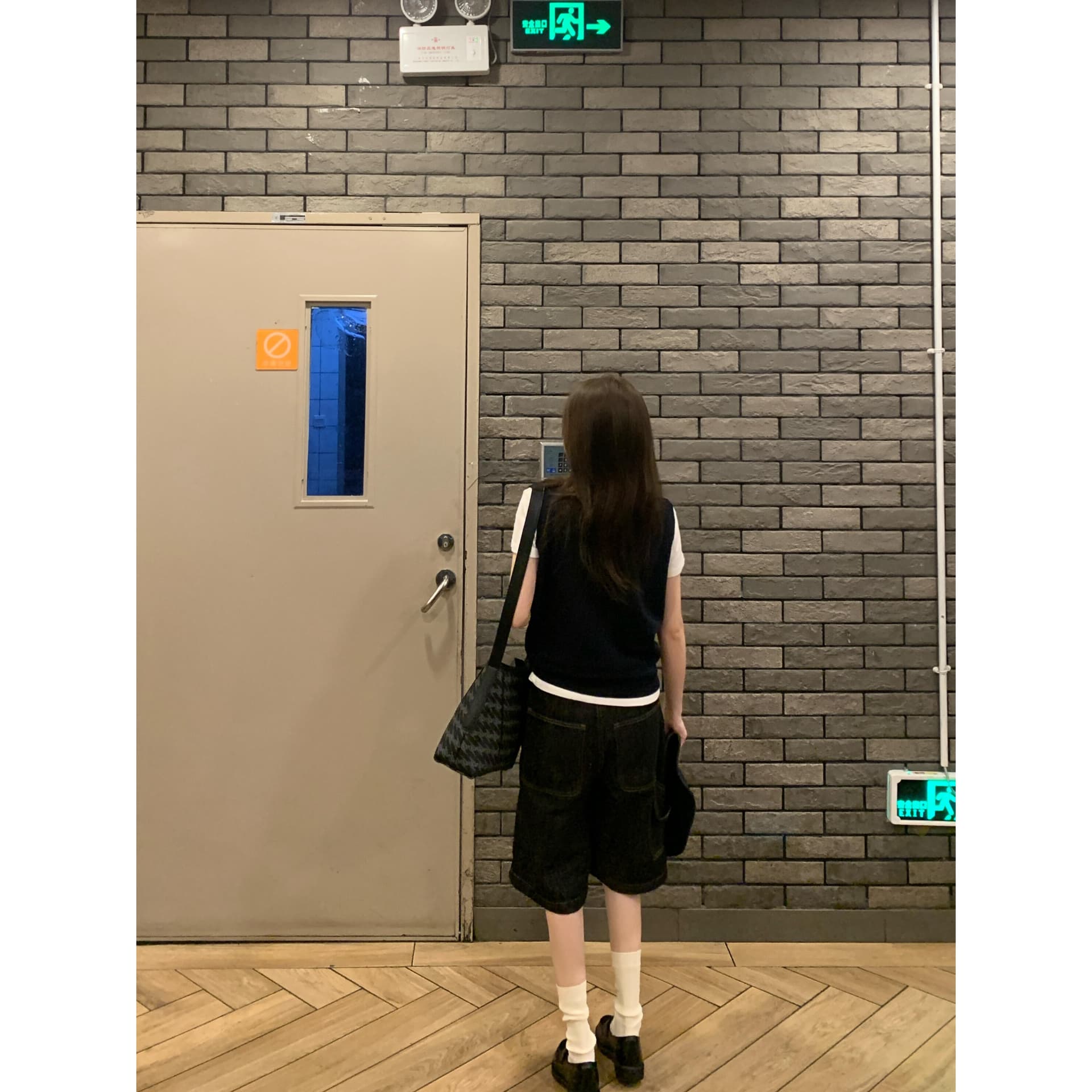 sameold 학원 스타일 링 체크무늬 니트 조끼 여성 민소매 라운드 넥 자카드 다용도 봄 스웨터 스택 착용 조끼 이미지 5