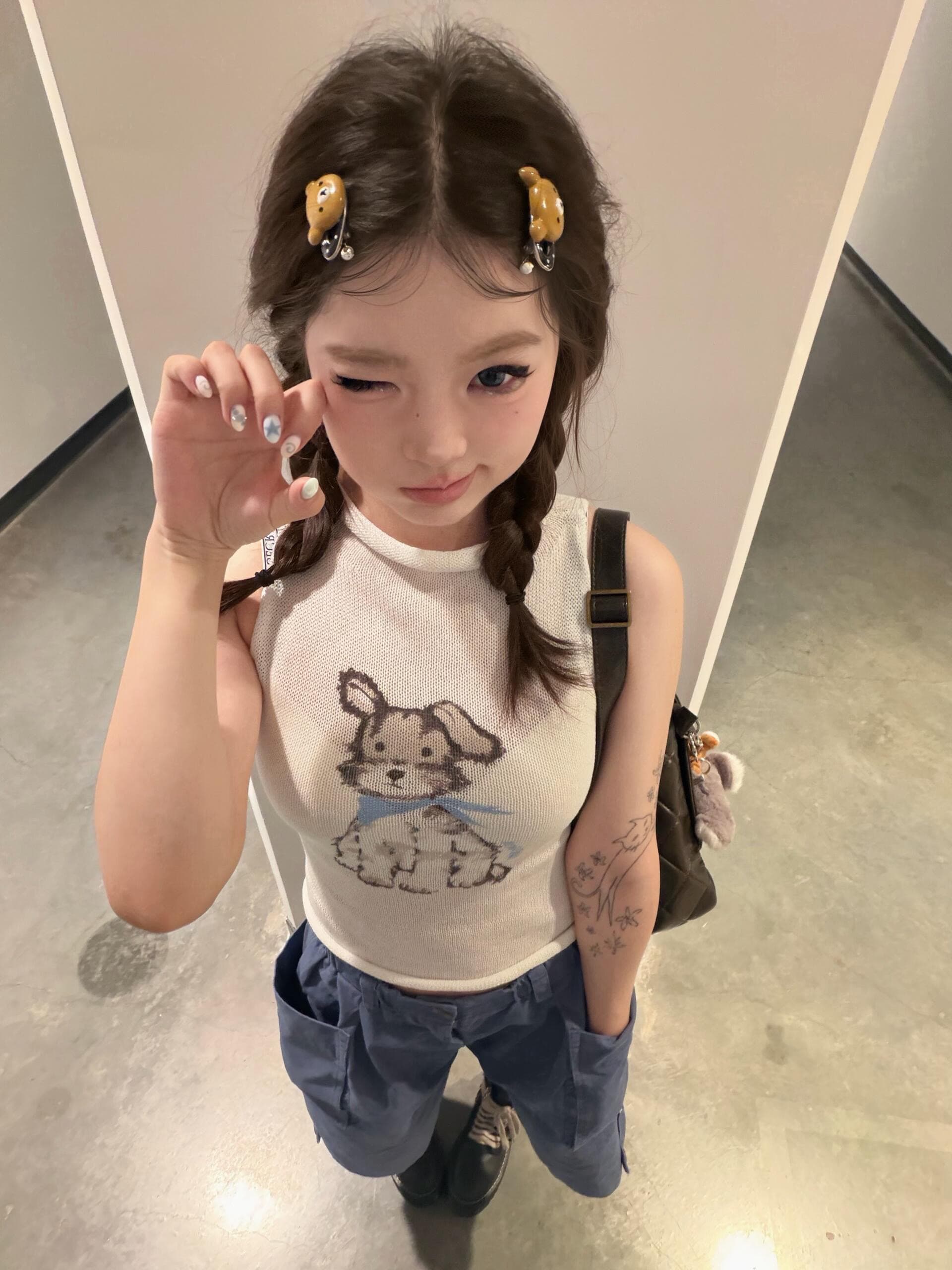 오리지널 발레리 안 강아지 건조한 통기성 자연 볼륨 측면 레트로 터틀넥 조끼 디자인 센스 맨위 이미지 2