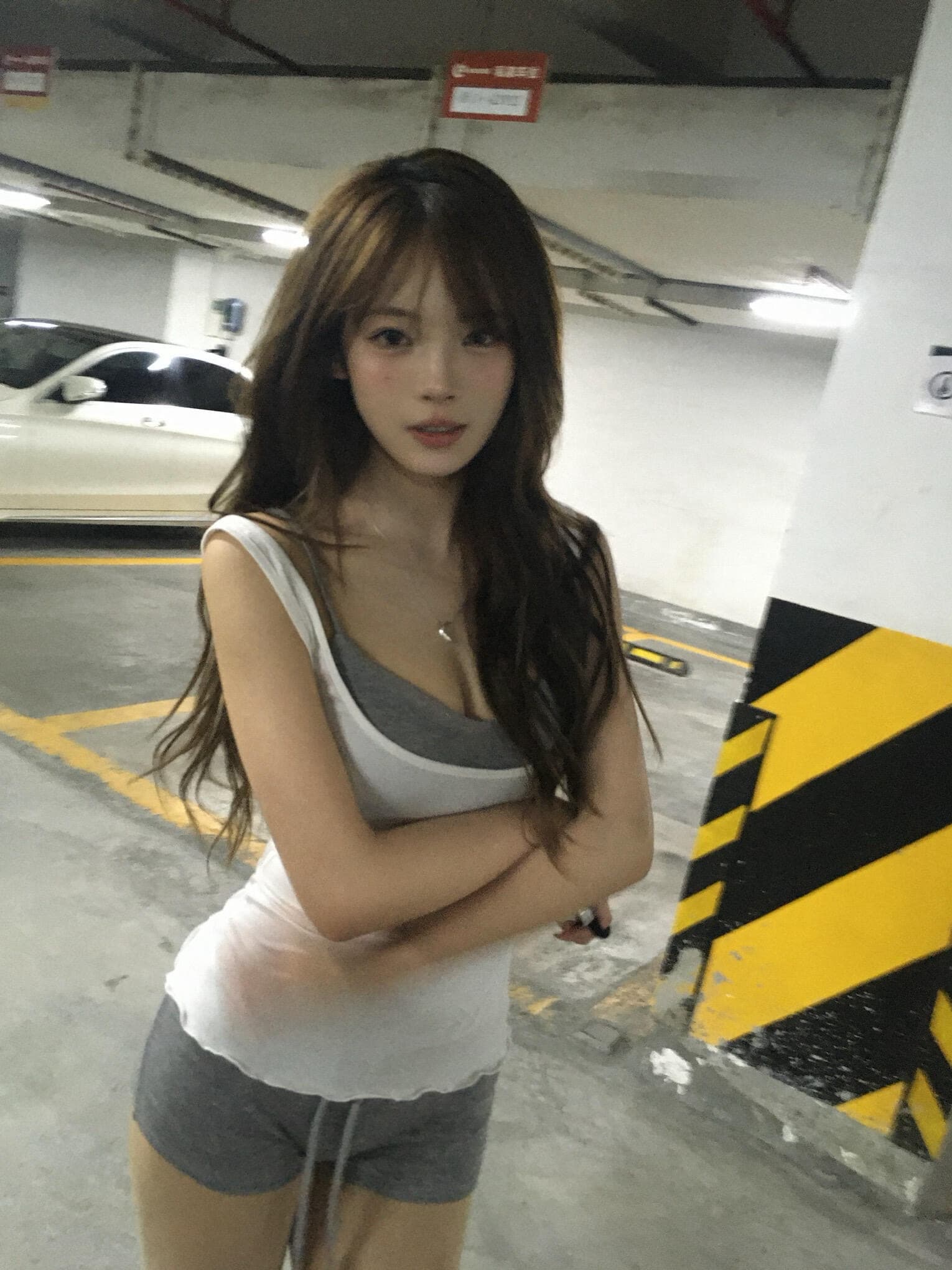 스택 착용 유물 화이트 사실 두 조각 u 칼라 캐미솔 여름 핫걸 투피스 세트 맨위 이미지 4