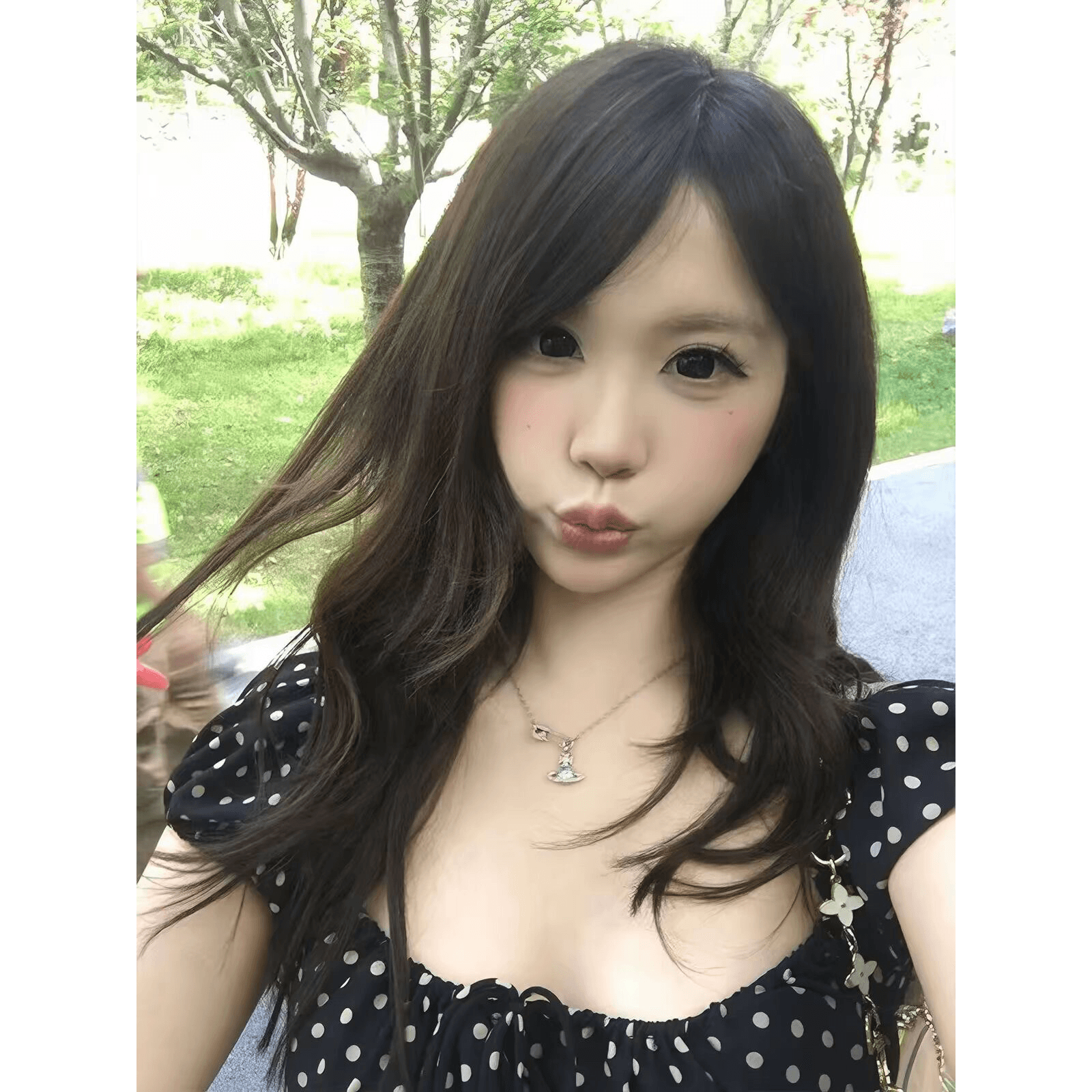 miu 부서 도트 무늬 반팔 여성 셔츠 여름 착용 가져 가라. 부서 벨트 측면 칼라 셔츠 몸매 가꾸기 슬림해 보이는 순수한 욕망 달콤함 맨위 이미지 5
