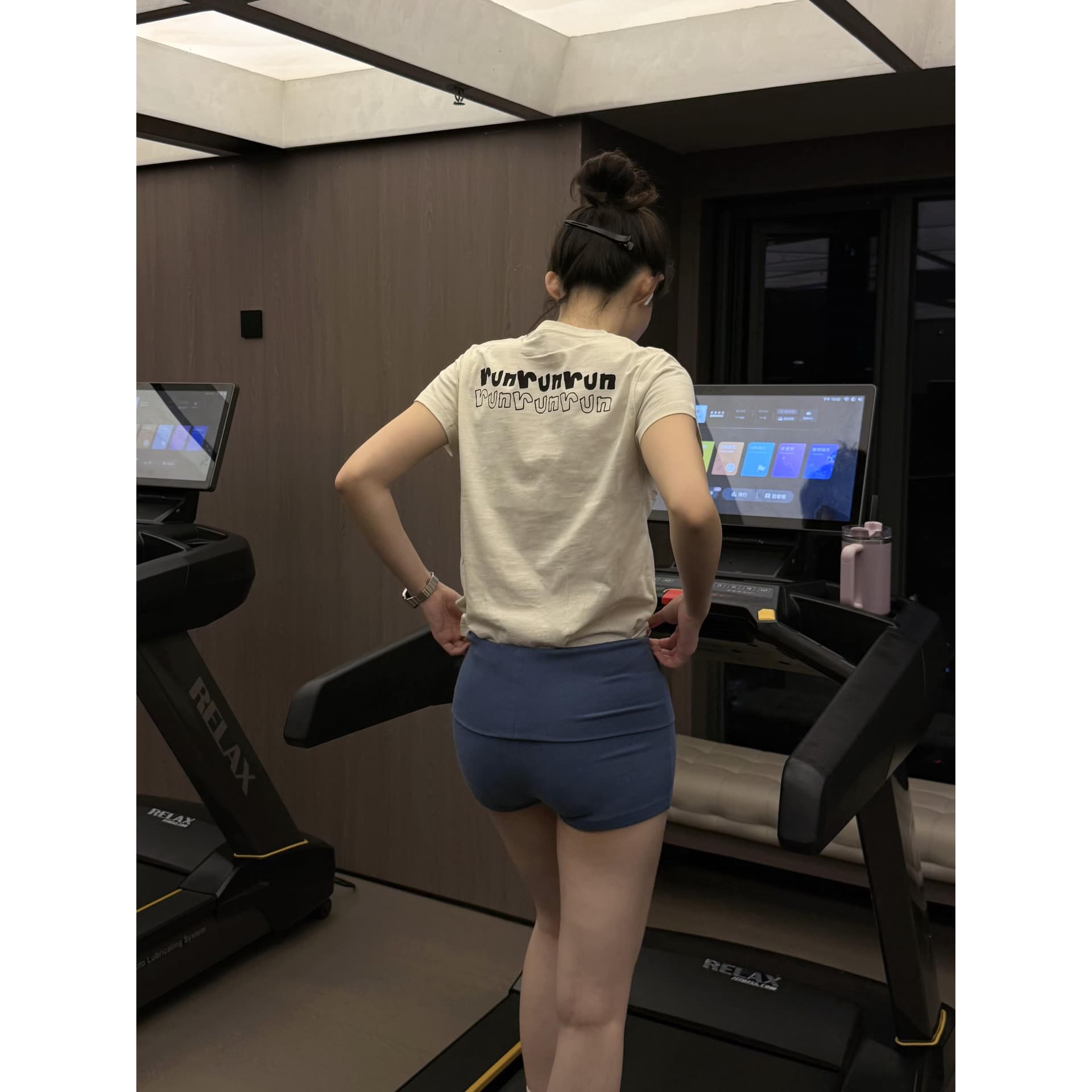 자연 대나무 마디 면 반팔 캐주얼 운동 티셔츠 이미지 5