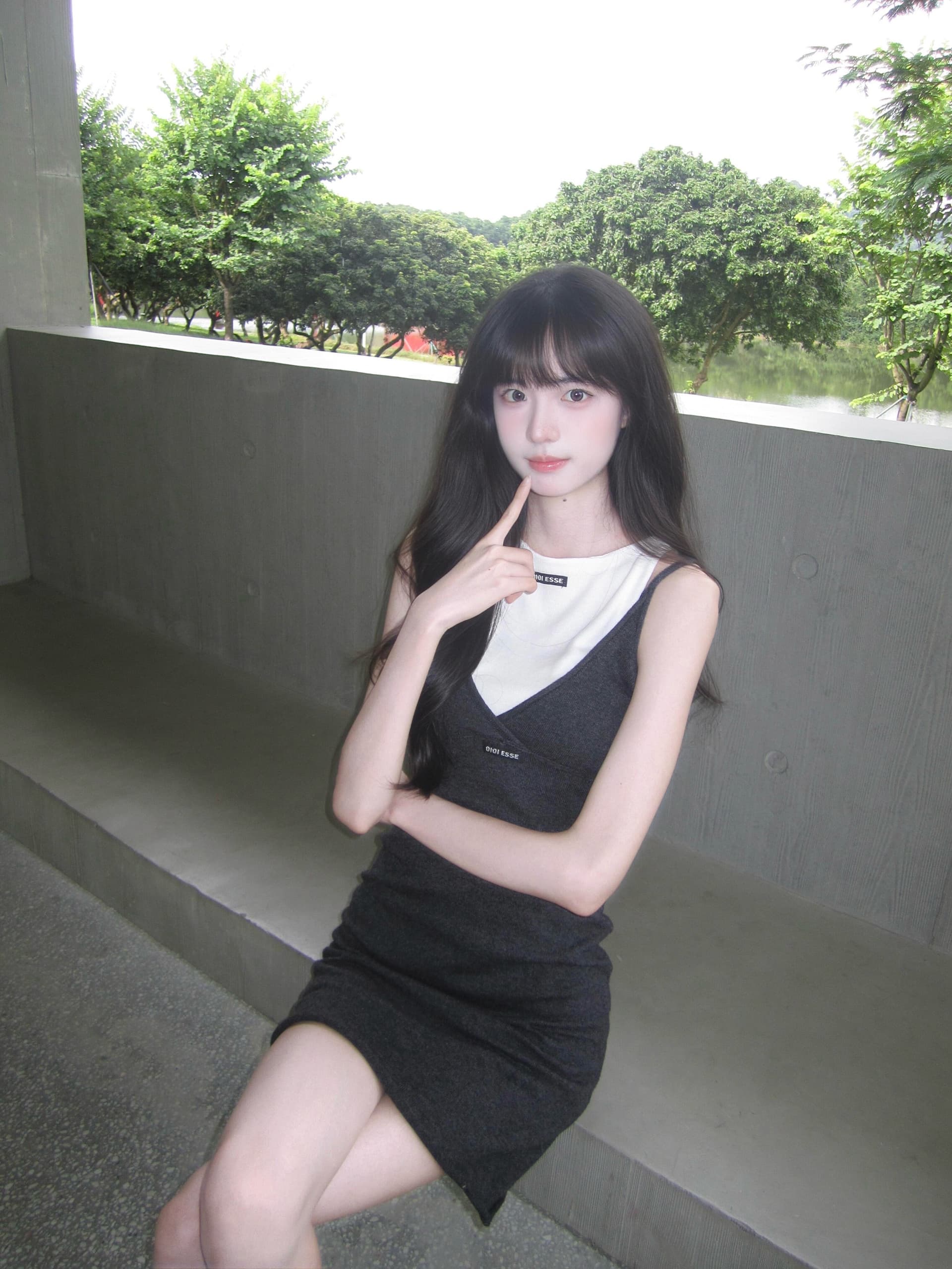 이른 가을 세련된 스택 착용 깊은 V 넥 슬립 드레스 여성 인사이드 가져 가라. 만나는 쇼트 스타일 드레스 상세 이미지 5