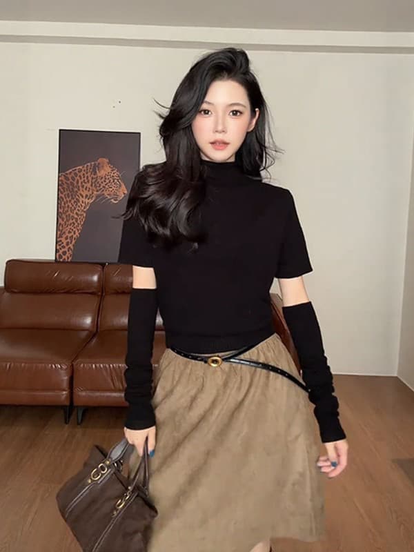 zouyashifa 작은 대중 디자인 센스 품격 캐주얼 고급 센스 모직물 맨위 ysa26820 이미지 3