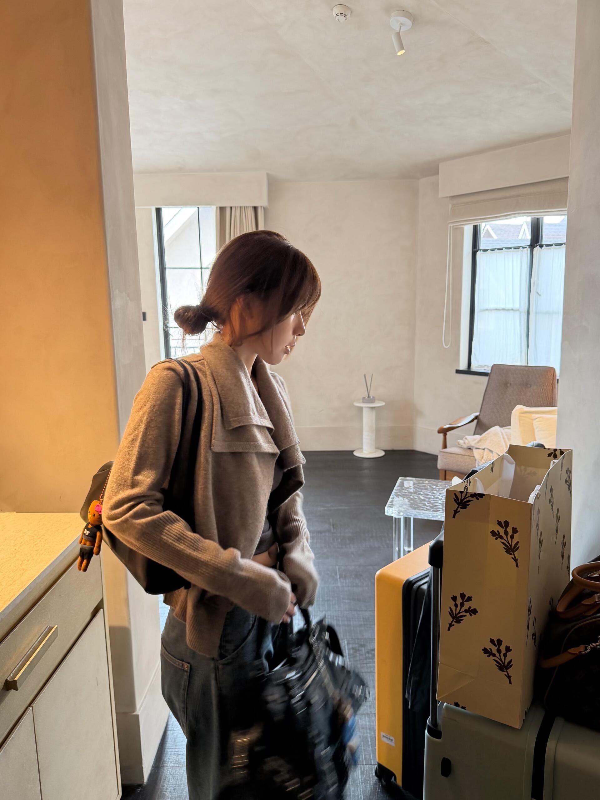 simple project 종이 접기 오픈 가디건 여성 몸매 가꾸기 더블 襟 오픈 가디건 이미지 3