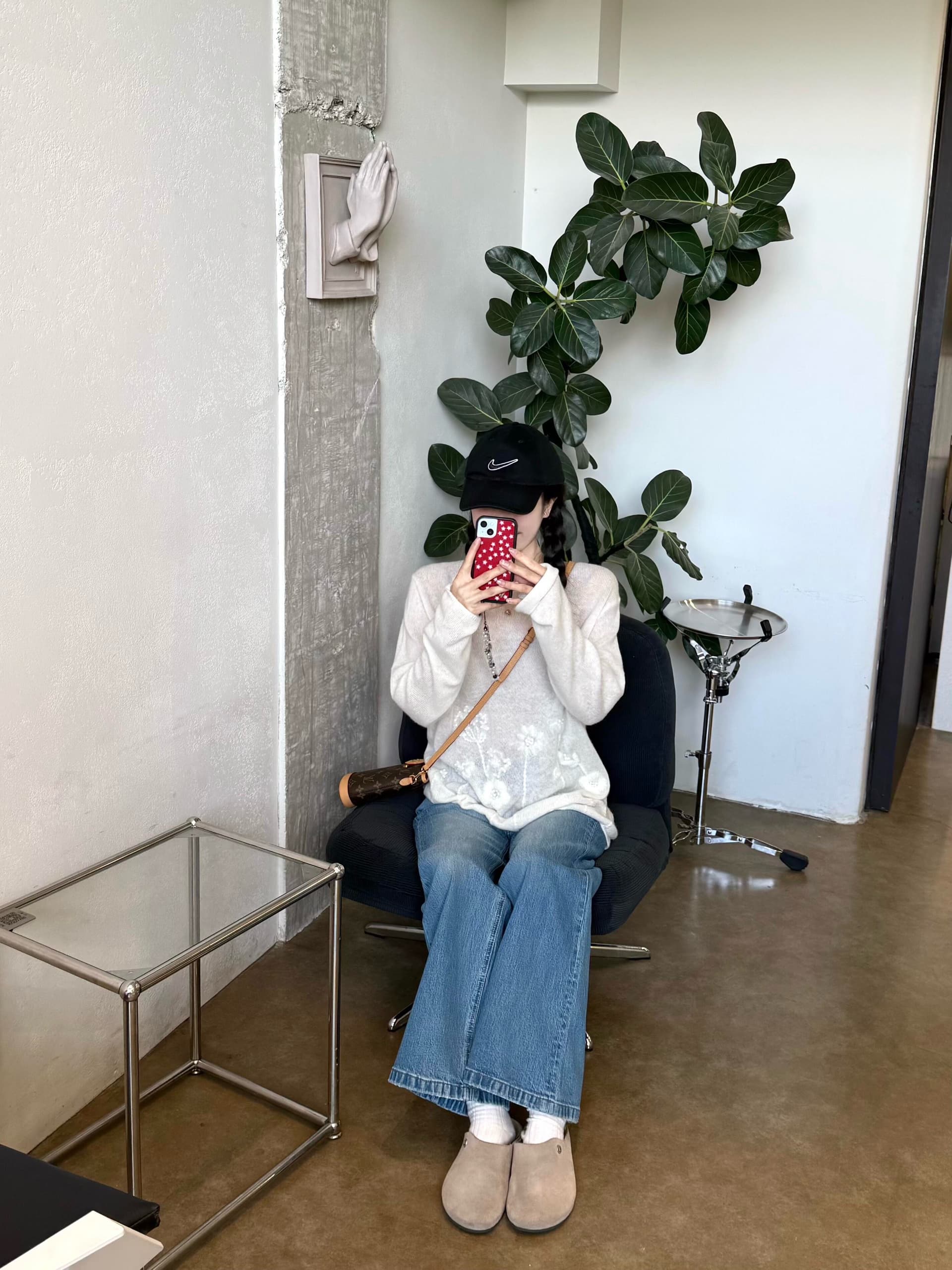realistique 정말로 칼라 가을 어깨 소매 짠 셔츠 여성 꽃 자수 자외선 차단 블라우스 맨위 상세 이미지 8