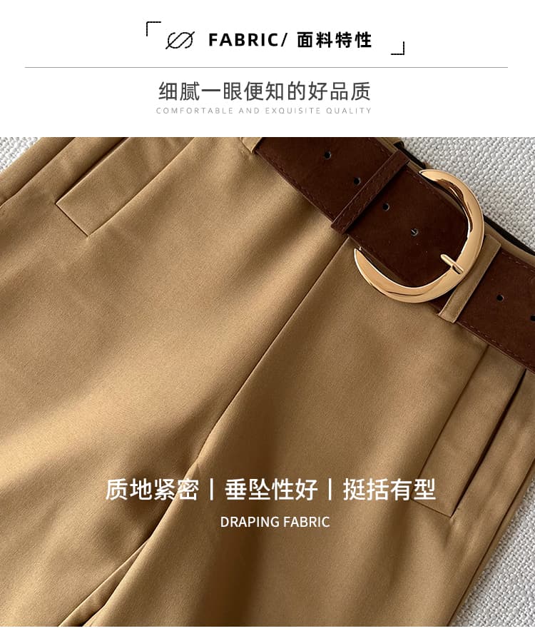 고급 센스 검정색 부츠컷 와이드 레깅스 바지 가을 2025 새로운 패션 루즈핏 하이웨이스트 도루 센스 캐주얼 바닥 청소 바지 상세 이미지 8