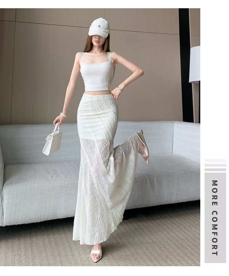 실사 화려함 패치워크 검정색 레이스 도루 센스 스택 착용 봄 여름 다용도 얇은 스타일 몸매 가꾸기 도루 센스 디자인 센스 반신 스커트 상세 이미지 15