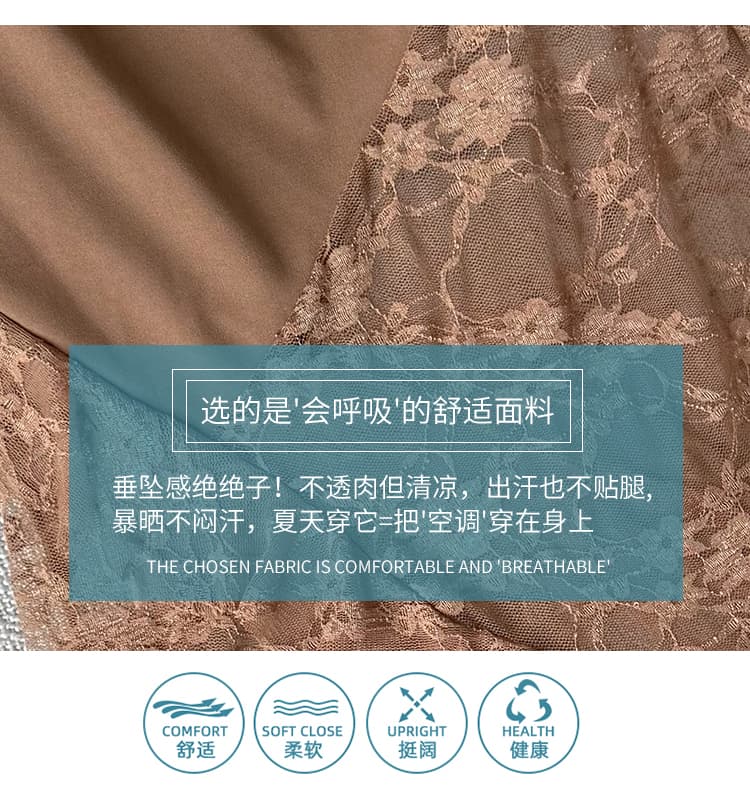 실사 새로운 여름 고급 프랑스식 사소한 고유 한 아름다운 세련된 외국 가스 카키 색 레이스 조각 반신 스커트 상세 이미지 3