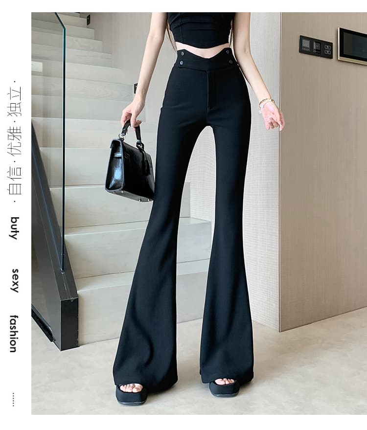실사 아메리칸 레트로 디자인 센스 검정색 캐주얼 패션 패치워크 몸매 가꾸기 슬림해 보이는 2026 가을 겨울철 새로운 바지 상세 이미지 12