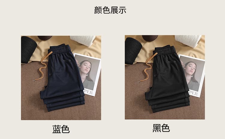 진한 파란색 루즈핏 넓은 다리 청바지 여성 2026 년 봄 가을 새로운 하이웨이스트 도루 센스 느긋한 캐주얼 바닥 청소 스트레이트 팬츠 상세 이미지 7