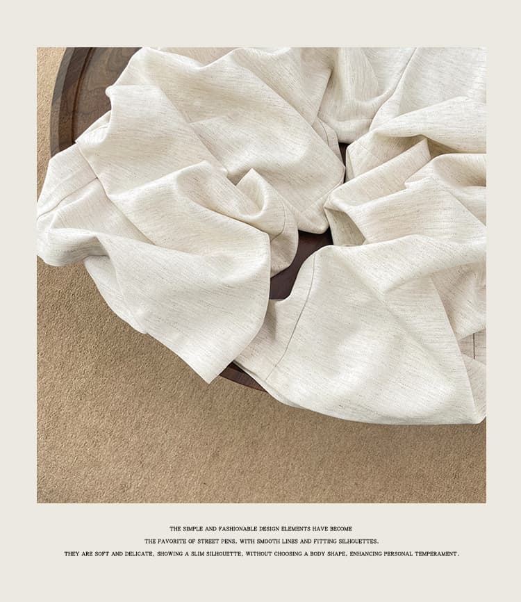 화이트 주간 실크 아마 와이드 레깅스 바지 여름 얇은 스타일 헤링본 곡물 통기성 면 린넨 캐주얼 바지 오래된 돈 도루 센스 스트레이트 팬츠 상세 이미지 29