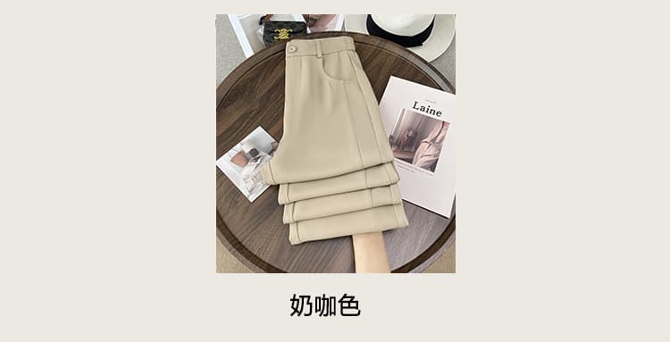 자외선 차단 와이드 레깅스 바지 화이트 얇은 바지 2026 새로운 얼음 실크 차가운 바지 여름 정장 바지 검정색 스트레이트 팬츠 상세 이미지 6