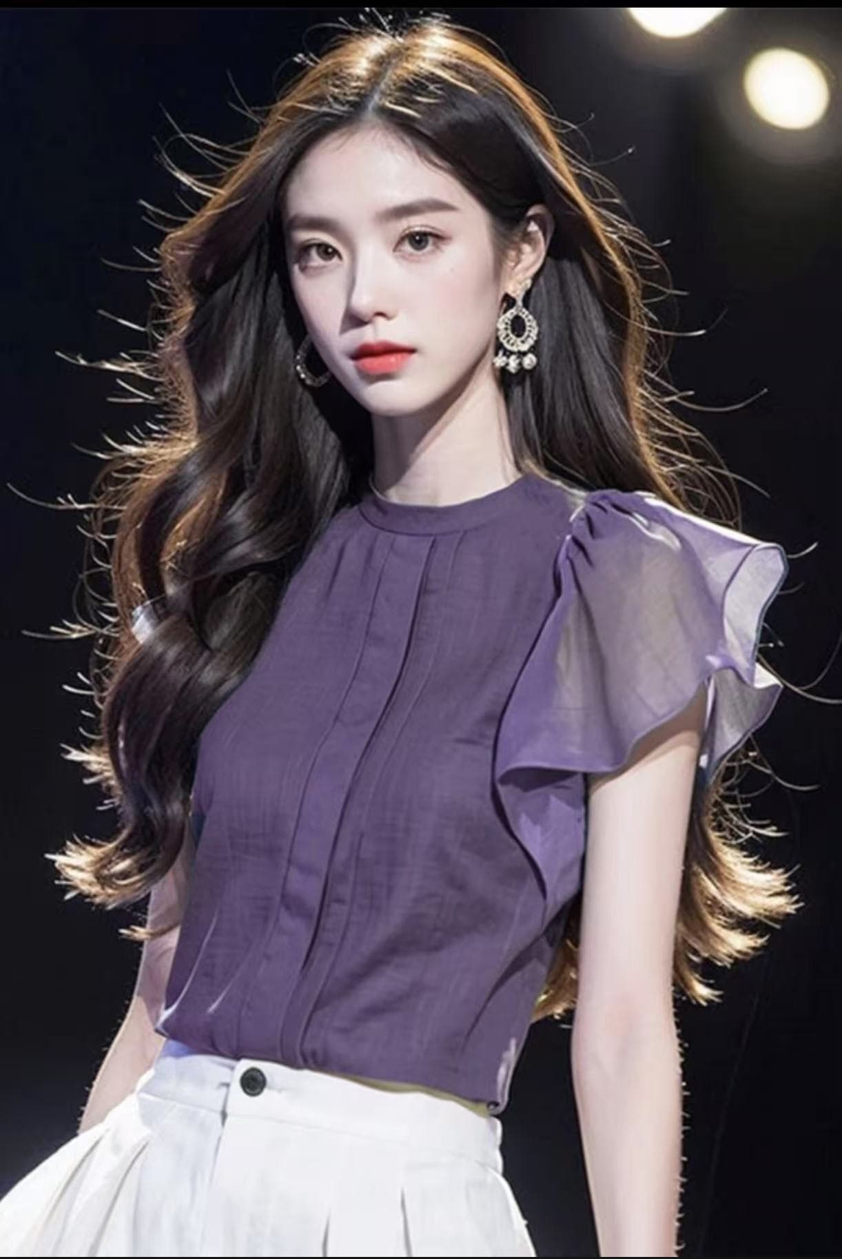 2026 새로운 여성 올해 인기 아름다운 작은 셔츠 빛 럭셔리 고급 센스 요정 가스 펄럭 이는 프랑스식 특히 라이트 맨위 여름 상세 이미지 6