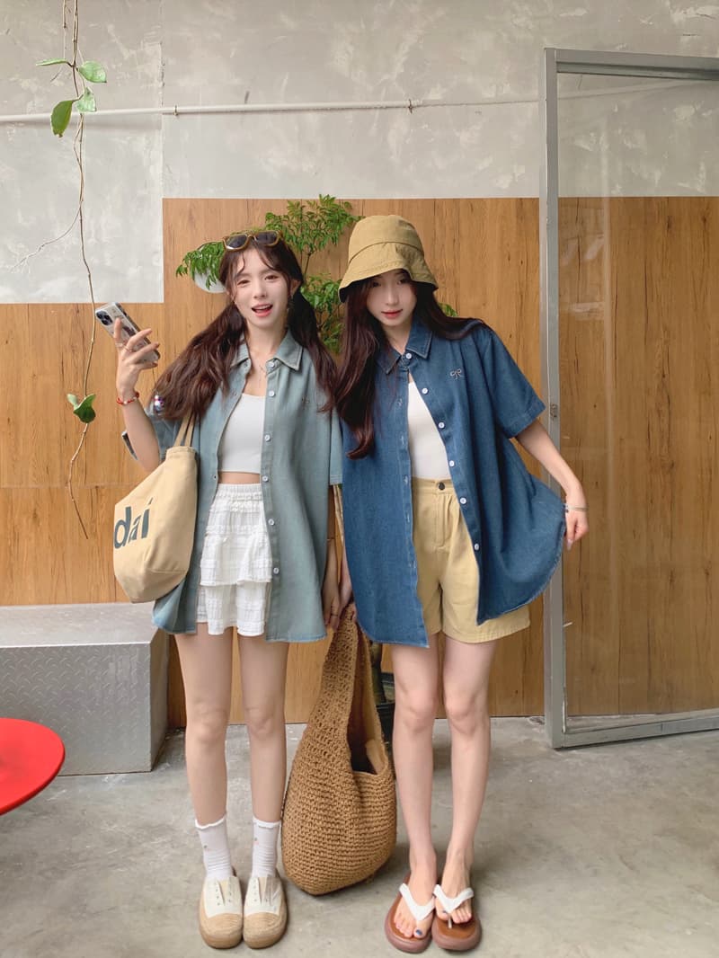 실사 정가 레트로 캐주얼 나비 매듭 자수 여성 셔츠 2026 새로운 POLO 칼라 5 점 소매 맨위 상세 이미지 14