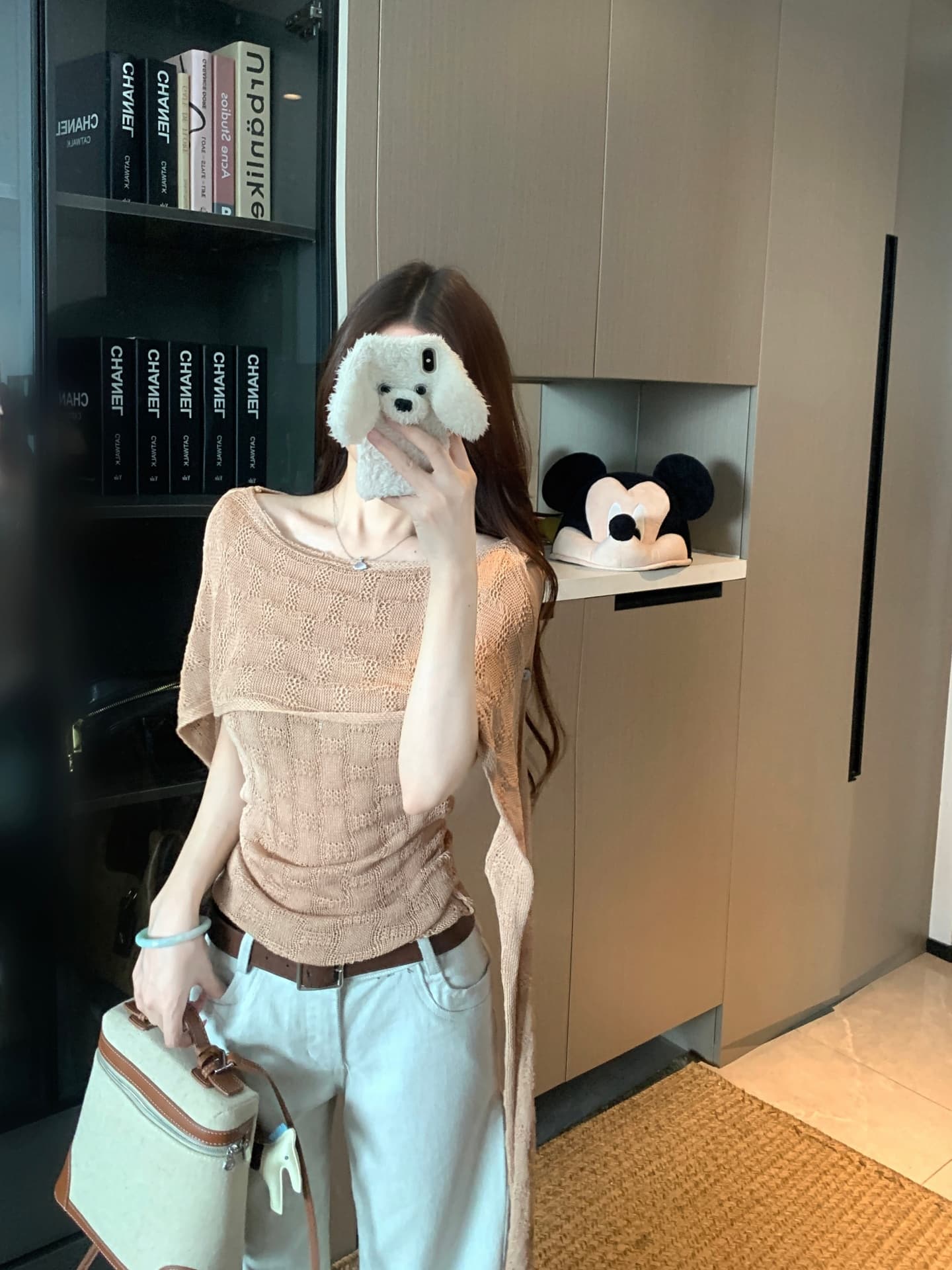 물건 가져 오기 ~까지 Daxi 하오 b03c 리본 비스듬한 어깨 홀로우 아웃 니트 티셔츠 여름 몸매 가꾸기 허리 수축 슬림해 보이는 인사이드 잡아라. 의류 상세 이미지 4