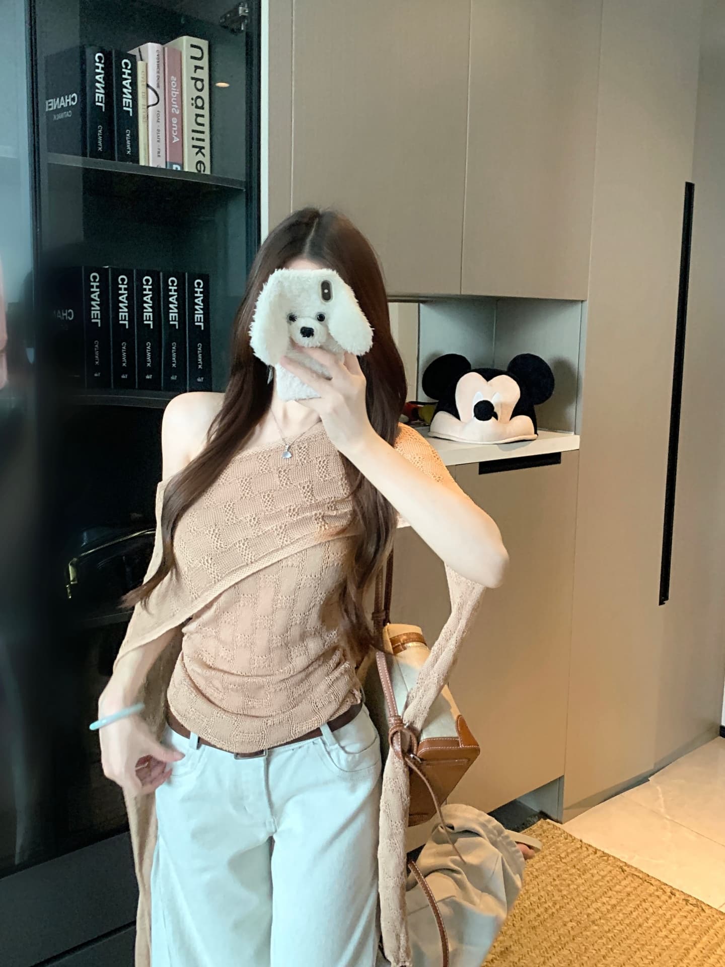 물건 가져 오기 ~까지 Daxi 하오 b03c 리본 비스듬한 어깨 홀로우 아웃 니트 티셔츠 여름 몸매 가꾸기 허리 수축 슬림해 보이는 인사이드 잡아라. 의류 상세 이미지 6