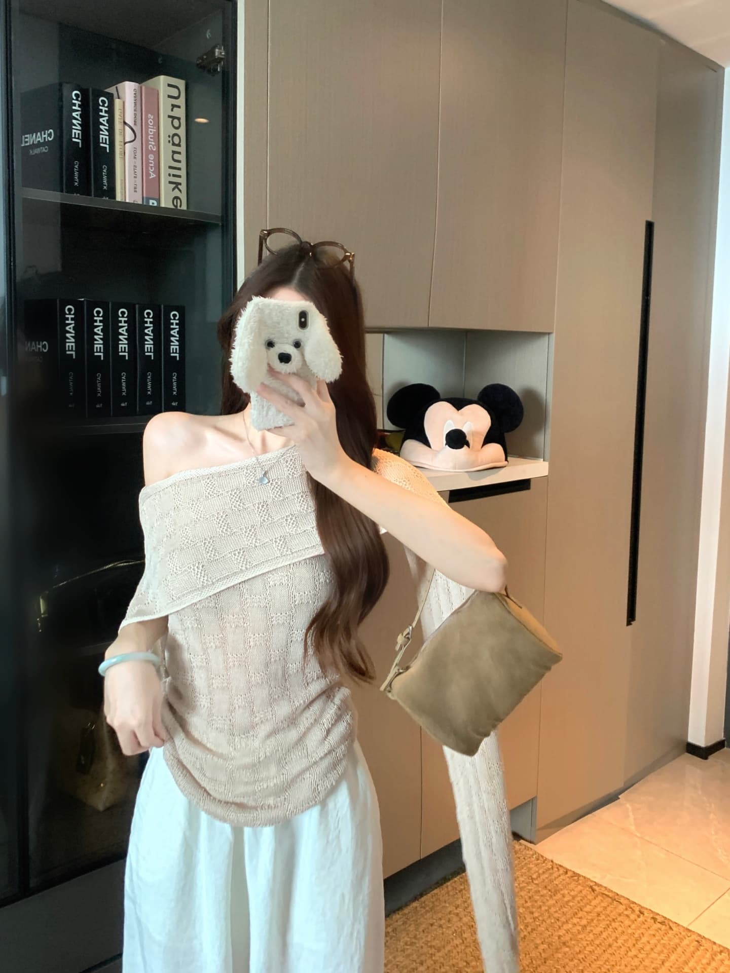 물건 가져 오기 ~까지 Daxi 하오 b03c 리본 비스듬한 어깨 홀로우 아웃 니트 티셔츠 여름 몸매 가꾸기 허리 수축 슬림해 보이는 인사이드 잡아라. 의류 상세 이미지 13