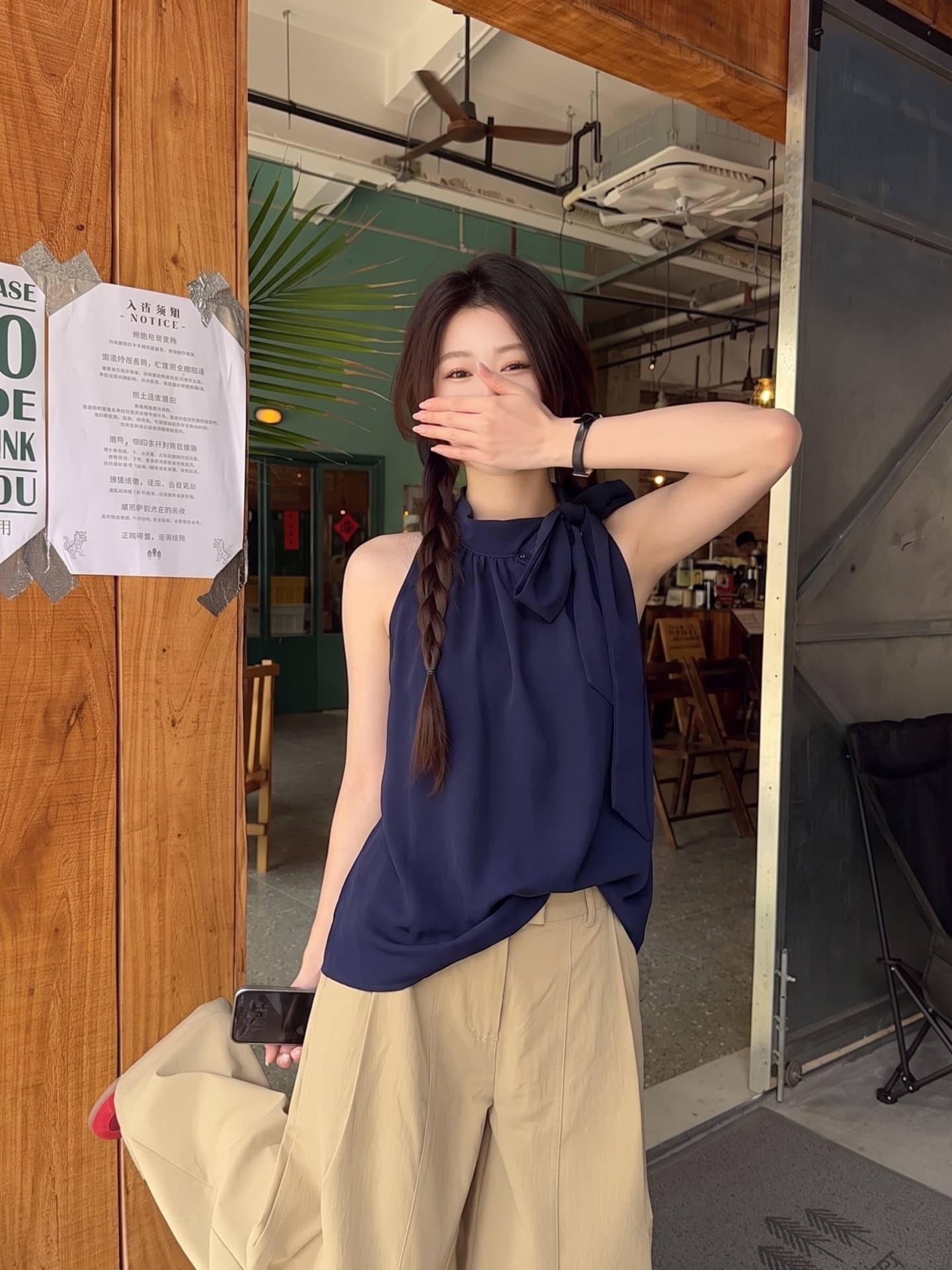 물건 가져 오기 ~까지 Daxi 하오 b03c 한 부서 여름 작은 대중 캐미솔 품격 아니요 명중 섹션 민소매 행침 목 맨위 이미지 4