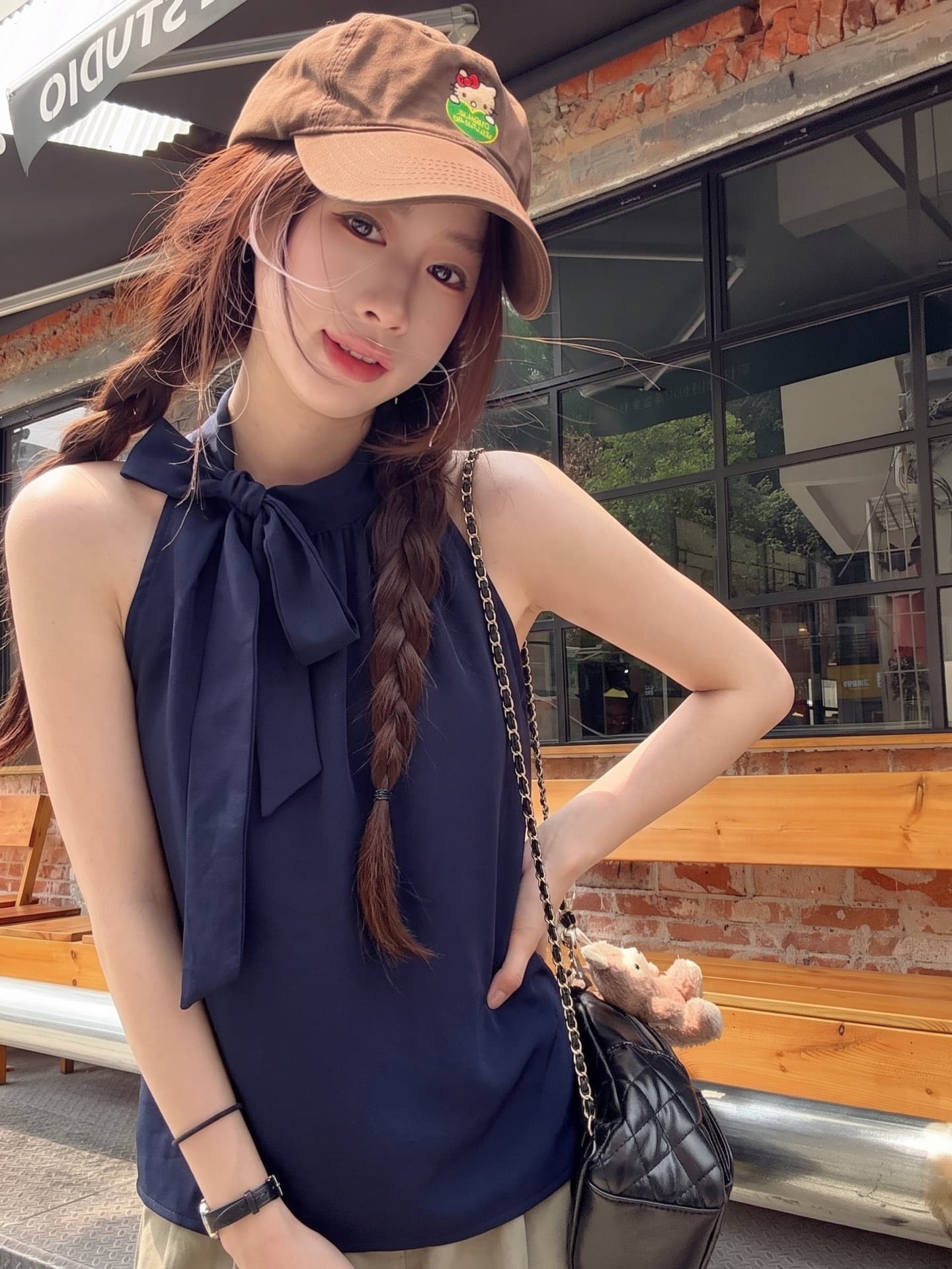 물건 가져 오기 ~까지 Daxi 하오 b03c 한 부서 여름 작은 대중 캐미솔 품격 아니요 명중 섹션 민소매 행침 목 맨위 상세 이미지 4