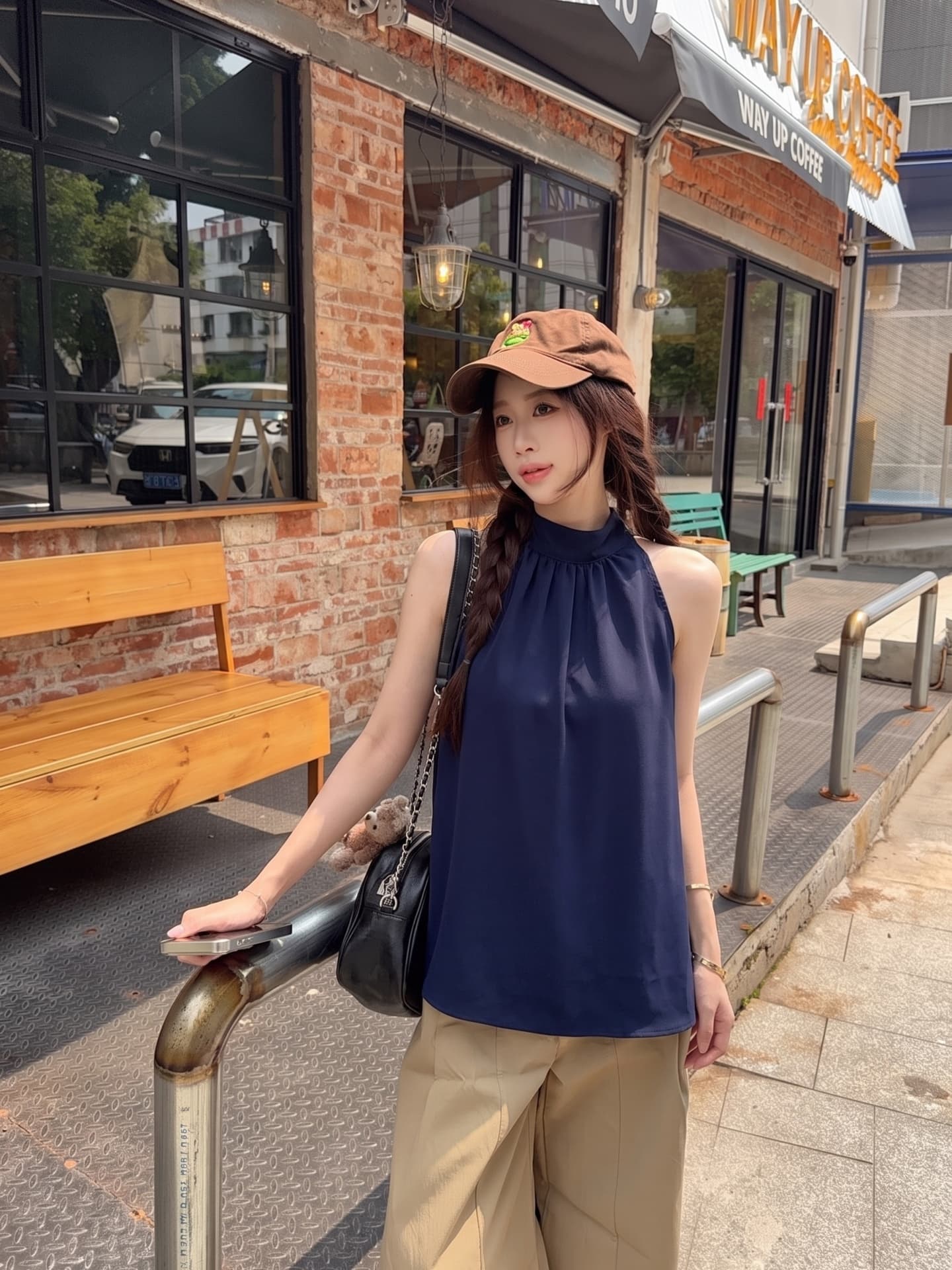 물건 가져 오기 ~까지 Daxi 하오 b03c 한 부서 여름 작은 대중 캐미솔 품격 아니요 명중 섹션 민소매 행침 목 맨위 상세 이미지 6