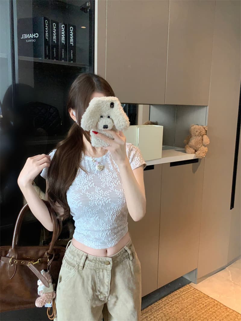 실사 정가 순수한 욕망 바람 레이스 티셔츠 캐미솔 이미지 2