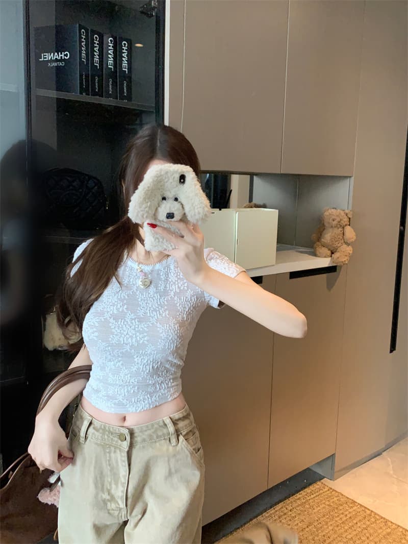 실사 정가 순수한 욕망 바람 레이스 티셔츠 캐미솔 상세 이미지 8